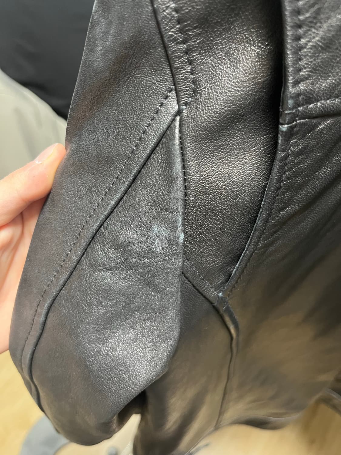 도프제이슨 스탠드카라 레더자켓 상품이미지5