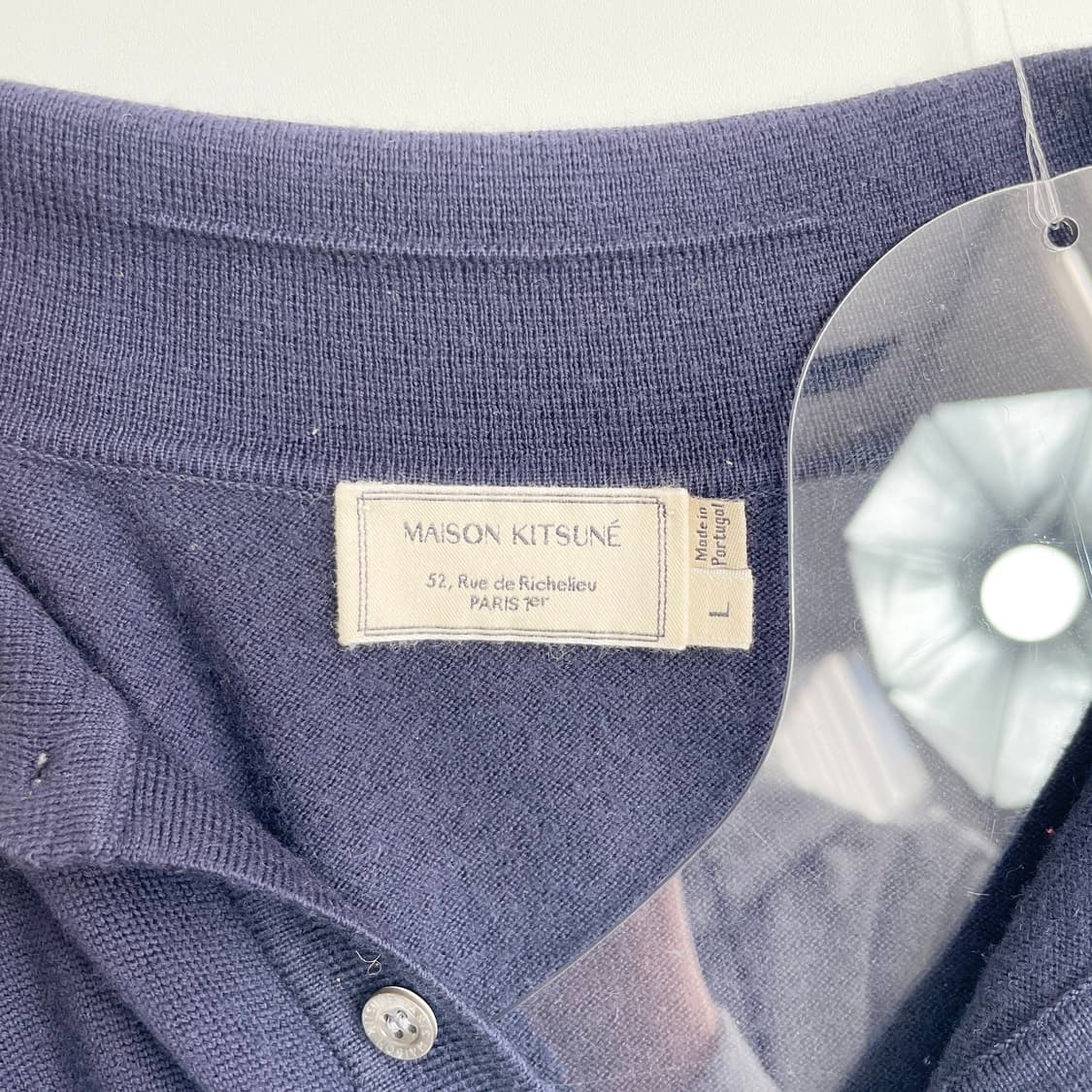 F1 메종 키츠네 울 카라 니트 스웨터 L사이즈 상품이미지4