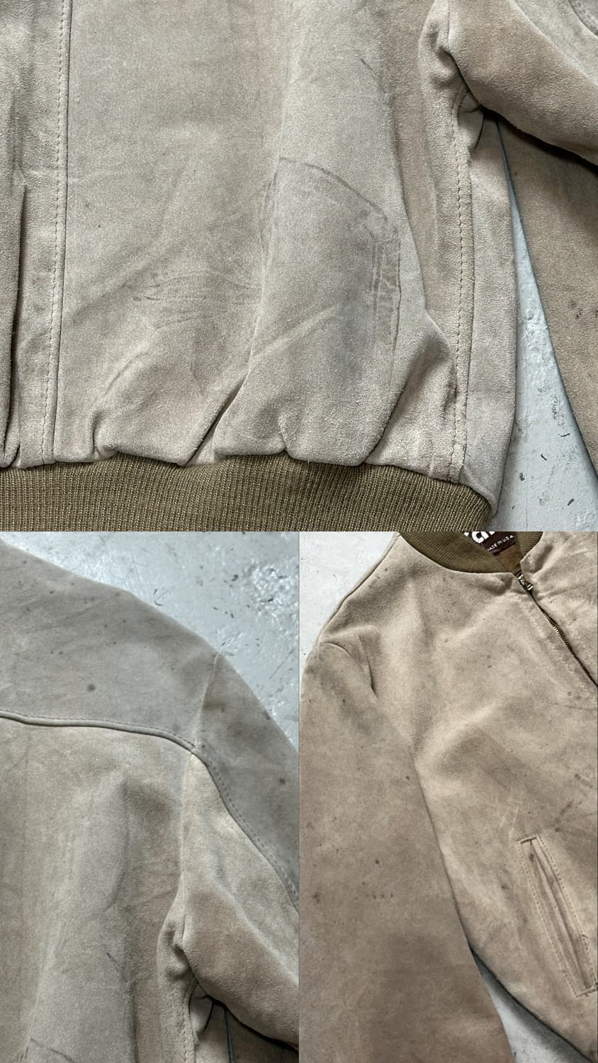 90's USA 빈티지 쇼트 스웨이드 봄버 자켓 빈티지레더 자켓 상품이미지10