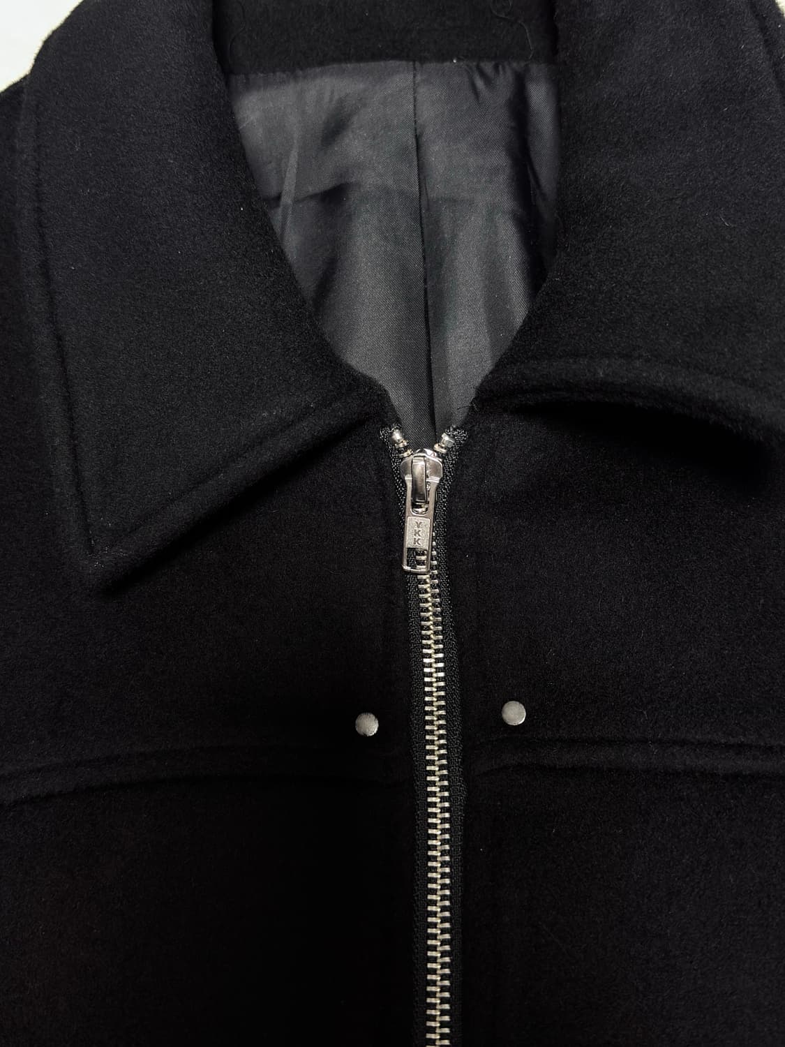 드로우핏 DRAW FIT 울 카라 집업 블루종 자켓 [BLACK]  M 상품이미지3