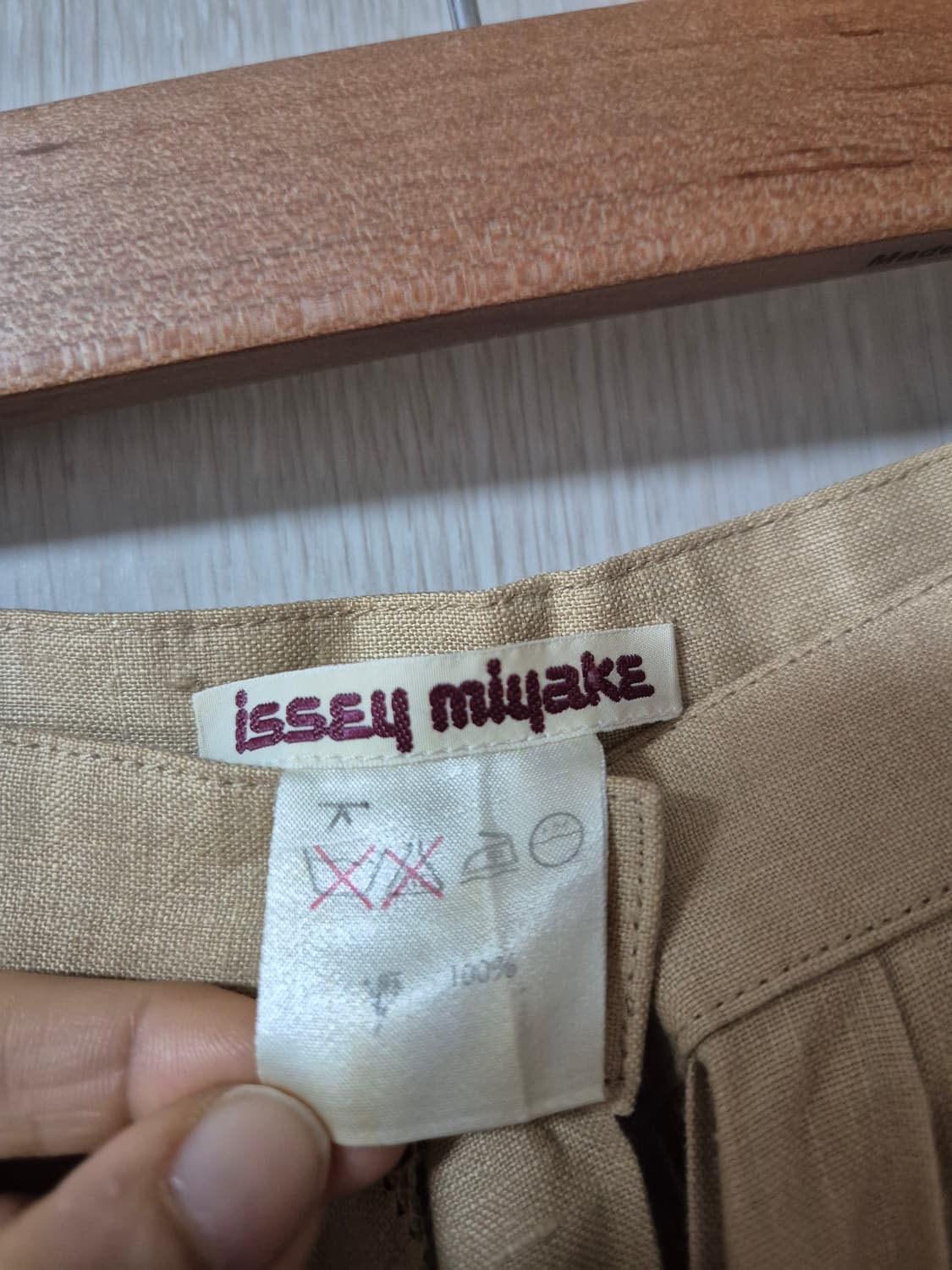 (정품) 이세이미야케 린넨 플리츠 스커트 랩 스커트 상품이미지5