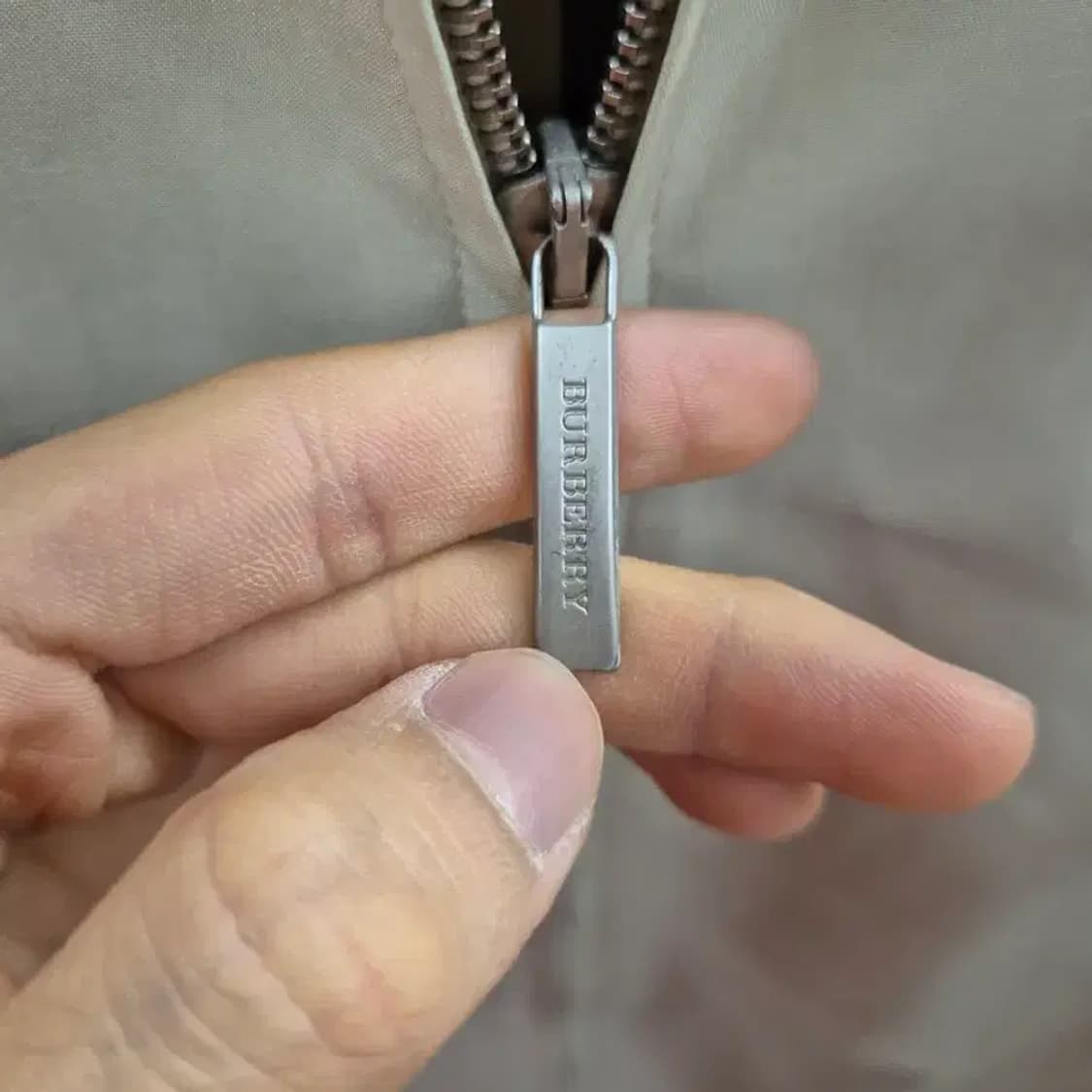 버버리 체크 안감 블루종 자켓 베이지 L 상품이미지6