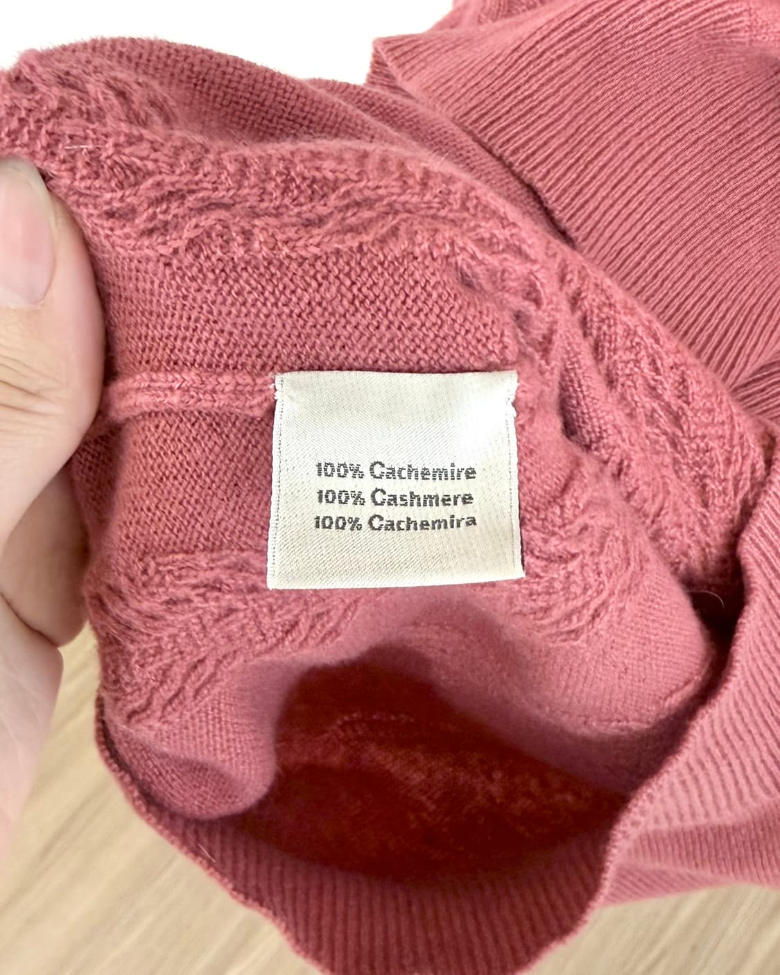 에르메스 핑크 케시미어 목 넥 스웨터 상품이미지8