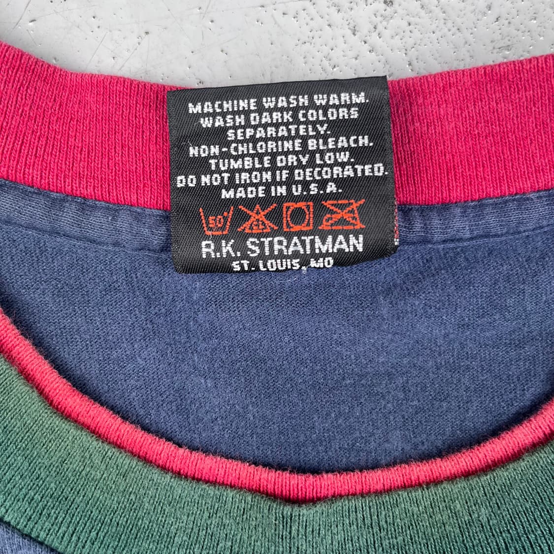 빈티지 할리데이비슨 멀티컬러블록 반팔티 상품이미지3