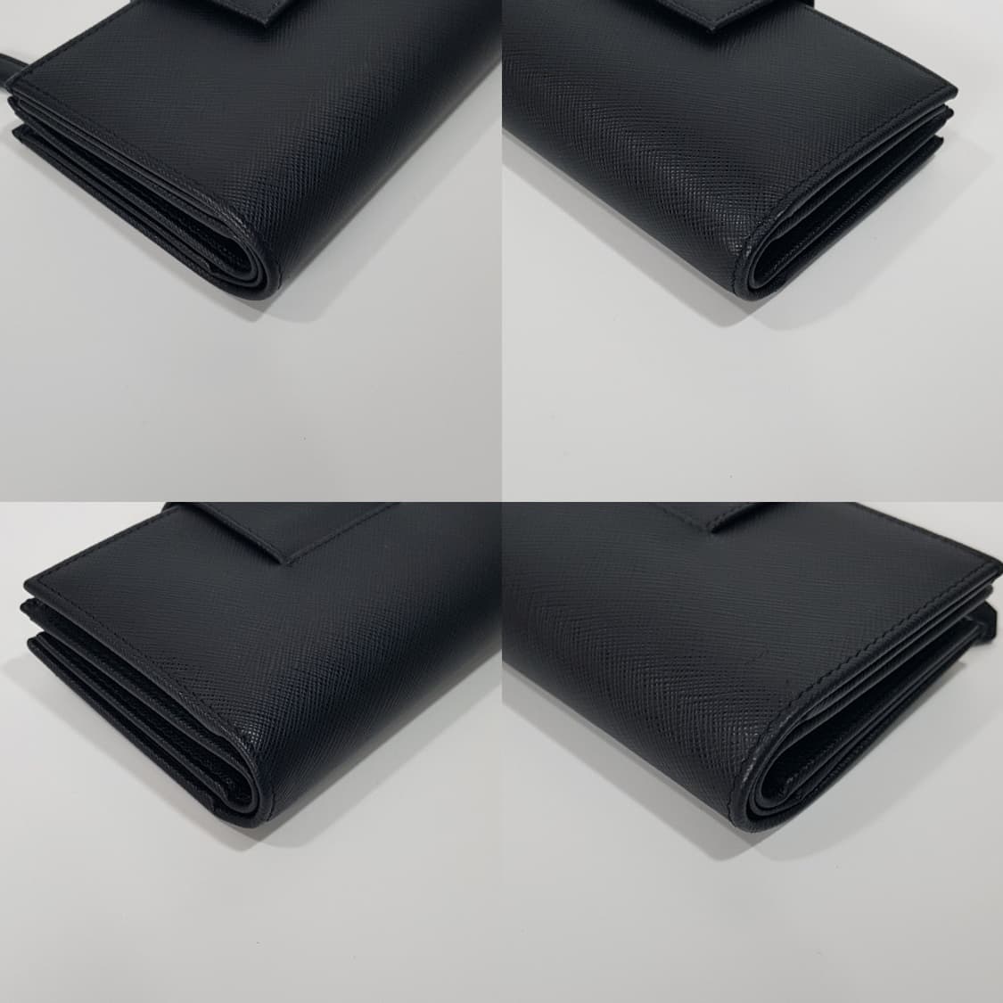 프라다 로고 사피아노 레더 플랩 중지갑 1ML005 상품이미지5