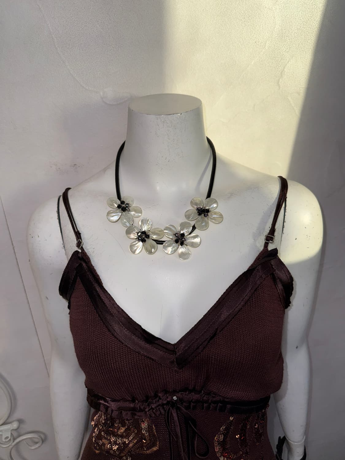 Shell flower beads necklace  상품이미지3