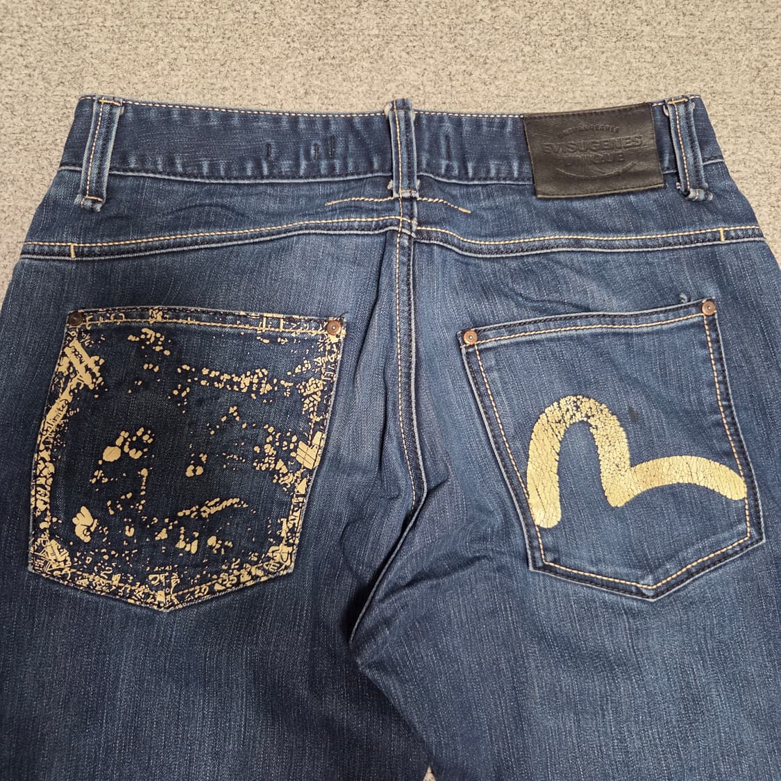 Evisu 빈티지 프린팅 데님팬츠 31-32 상품이미지6