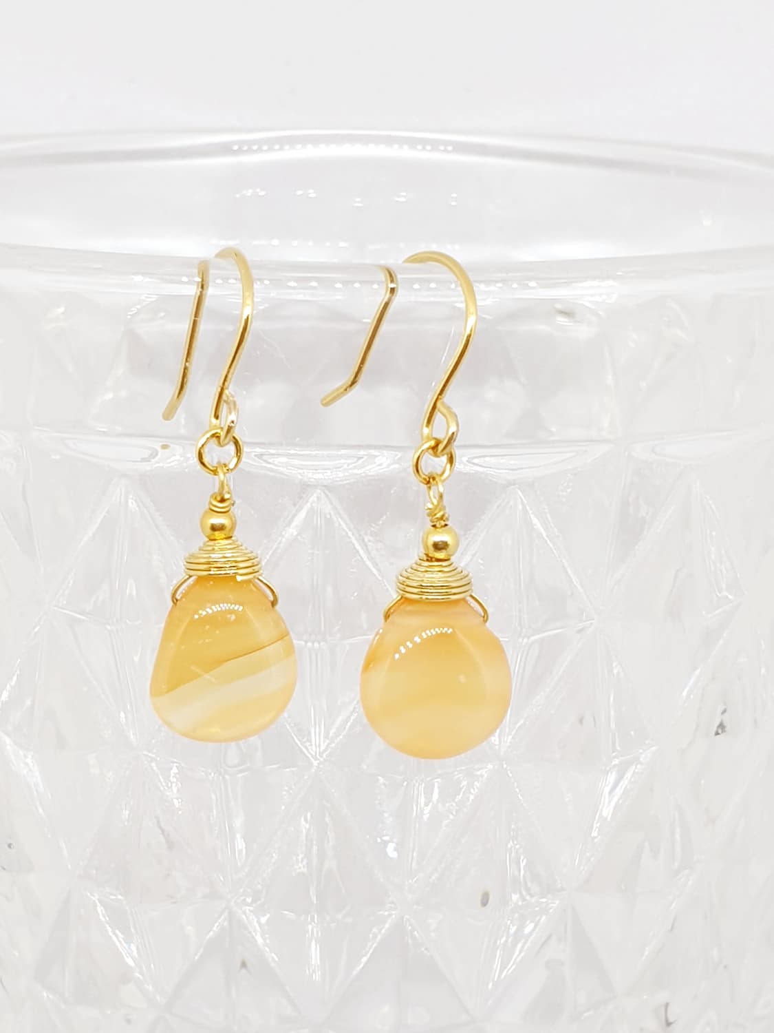 커넬리언 심플 드롭 귀걸이 상품이미지2