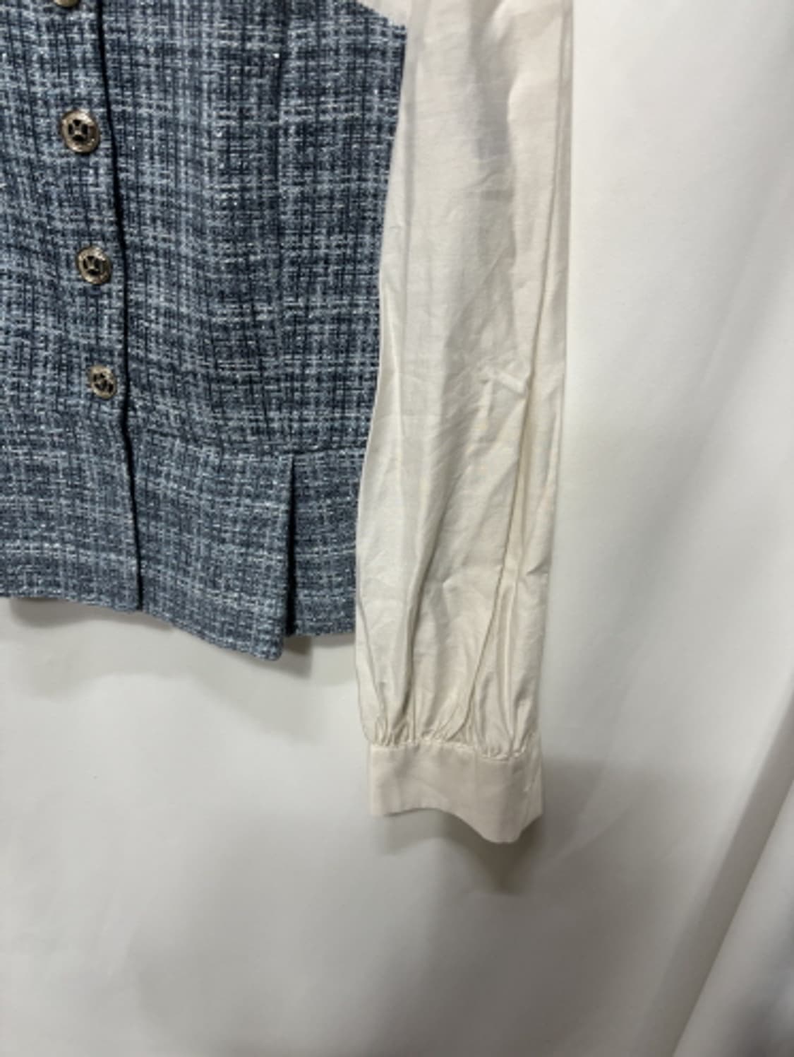 로엠(ROEM)트위드 매칭 블라우스(새상품)S 상품이미지3