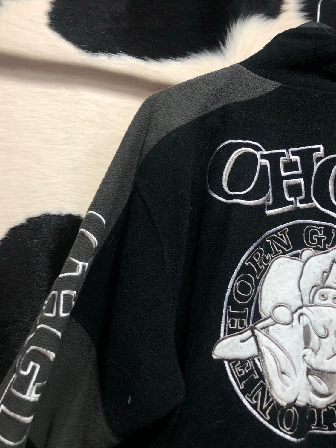 O.H.GHOST DEVIL 배색 패치 플리스 상품이미지8