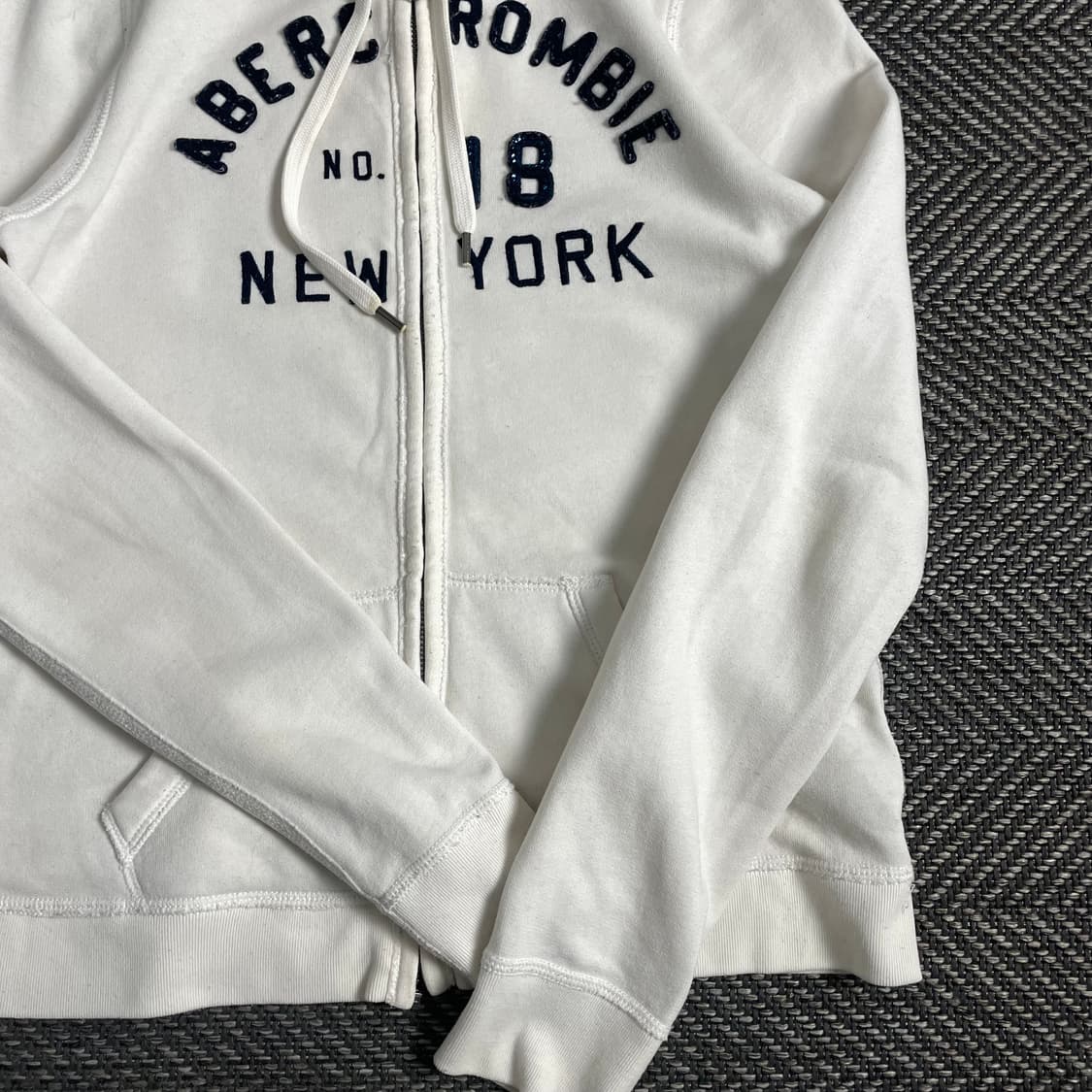 아베크롬비 y2k 빈티지 화이트 후드집업y 3735 상품이미지6