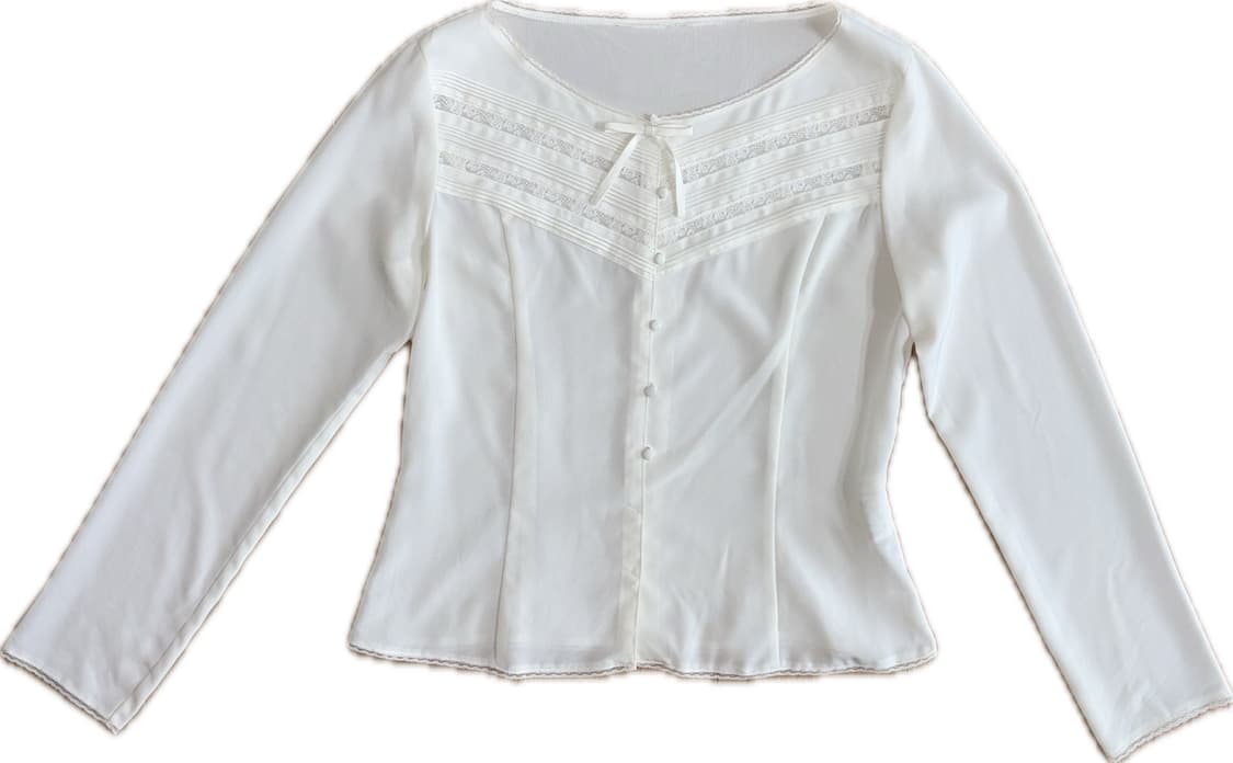 빈티지 레이스 콩단추 블라우스 상품이미지2