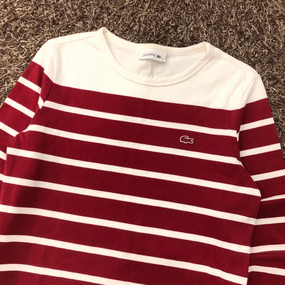 95 라코스테 여성 스트라이프 긴팔 티셔츠 롱 상품이미지2