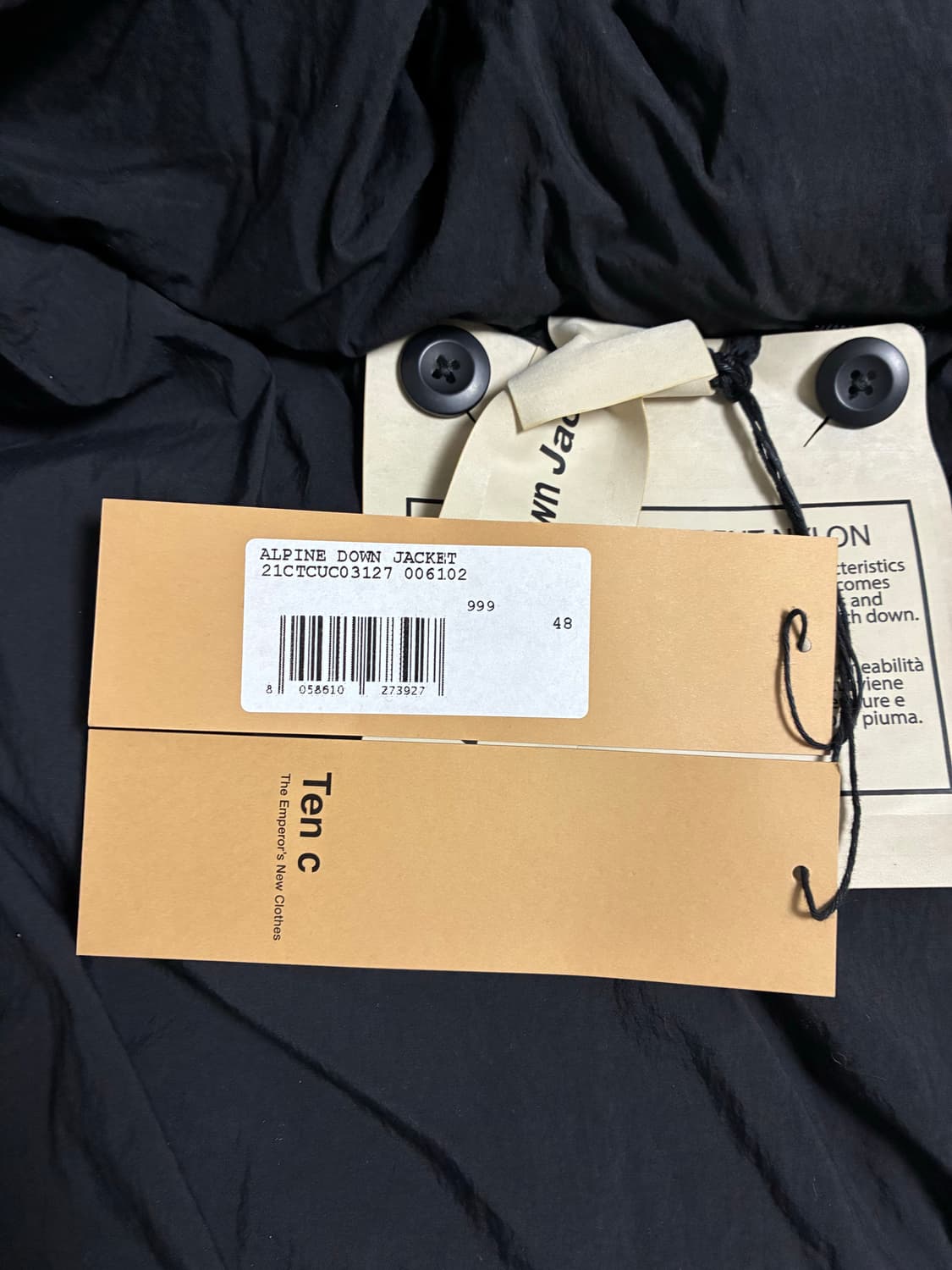 (48) Ten c alpine down  텐씨 알파인 다운 블랙 상품이미지3