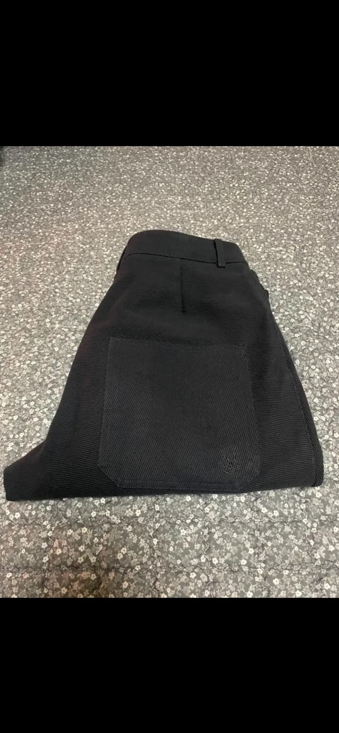 [M] yiyae Aslant Bais Panel Pants navy 상품이미지6