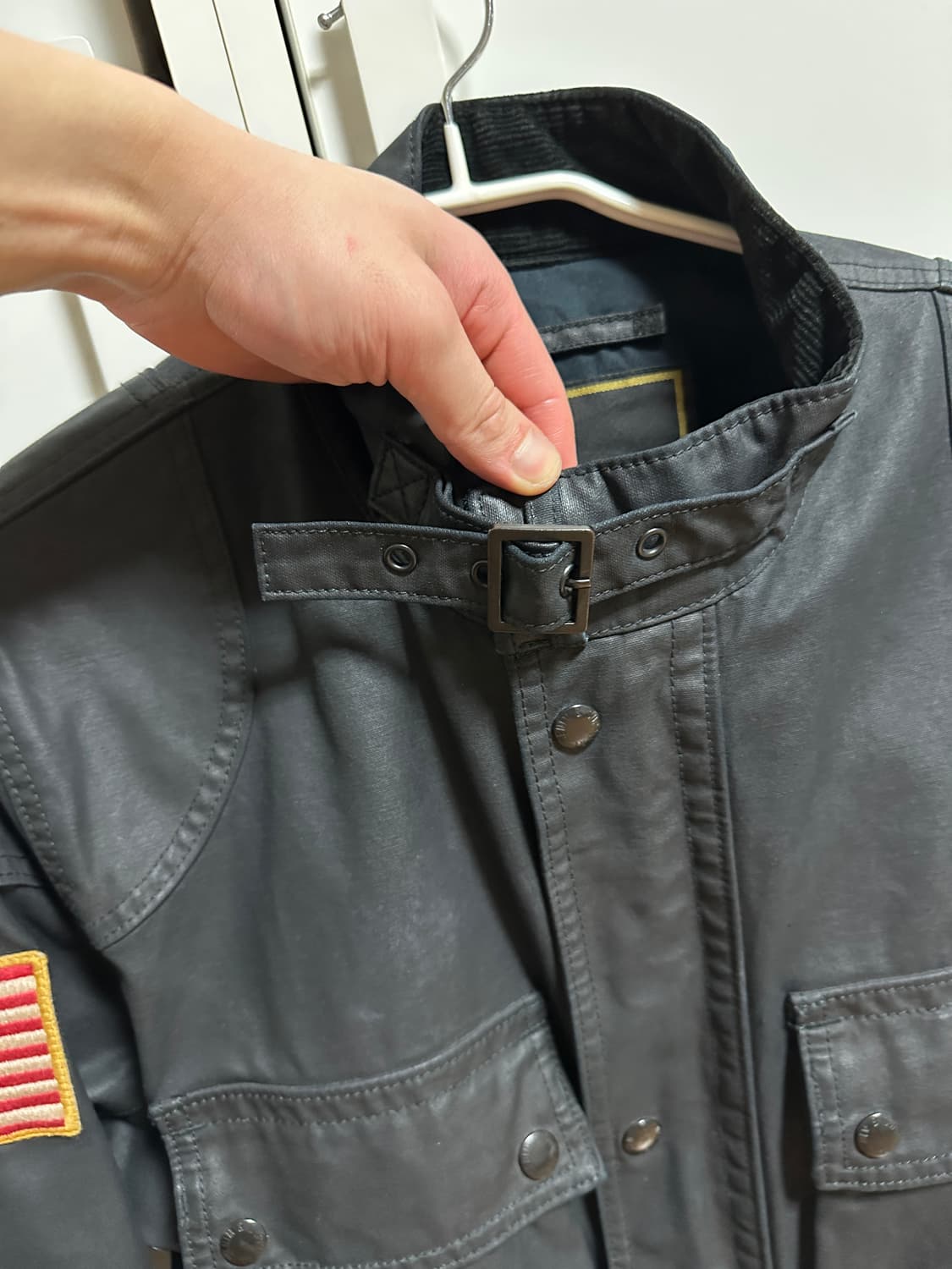 랄프로렌 데님앤서플라이 벨티드 왁스 모토자켓 M 상품이미지6