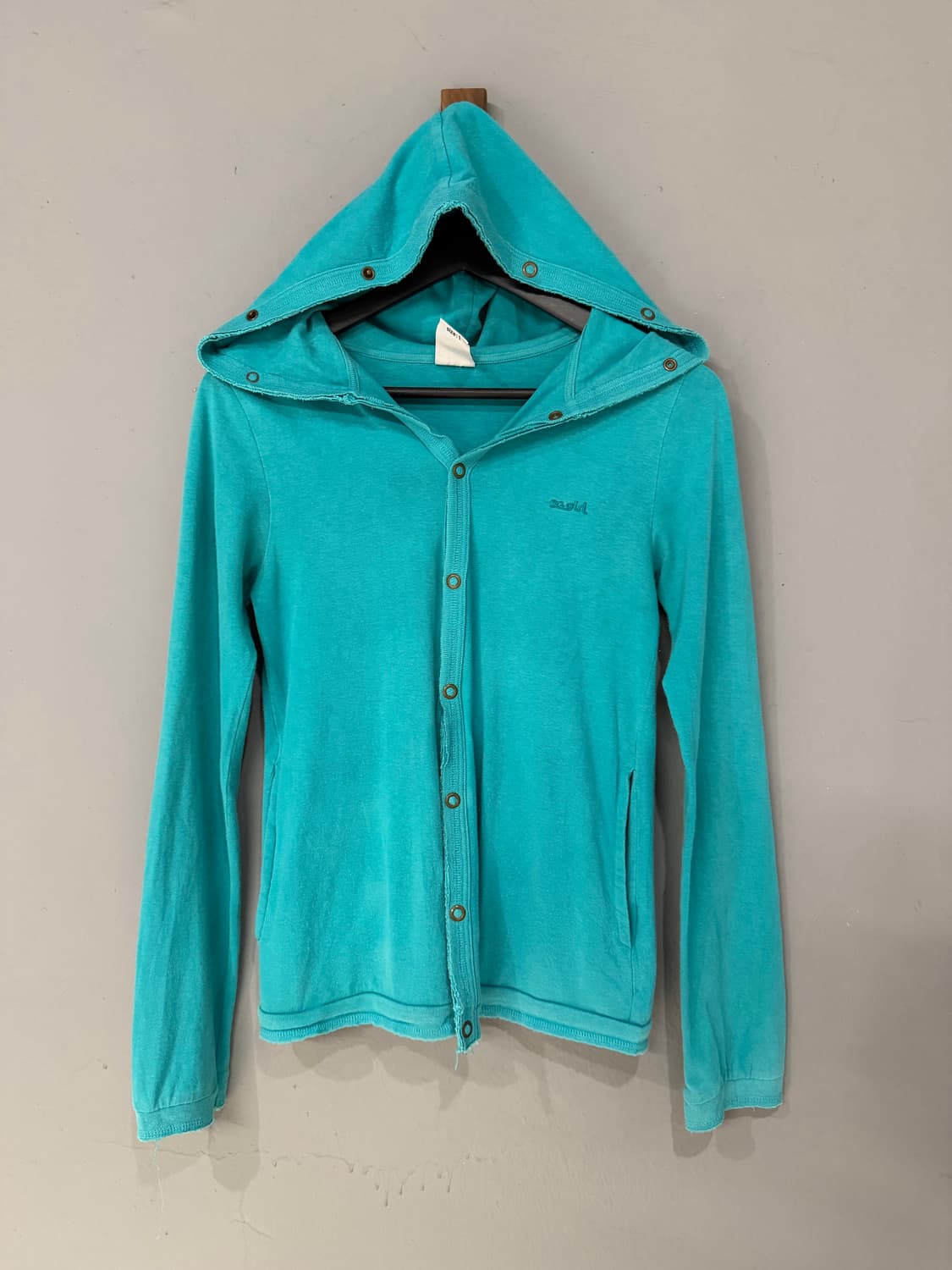 X-girl full snap design mint hoodie 상품이미지6