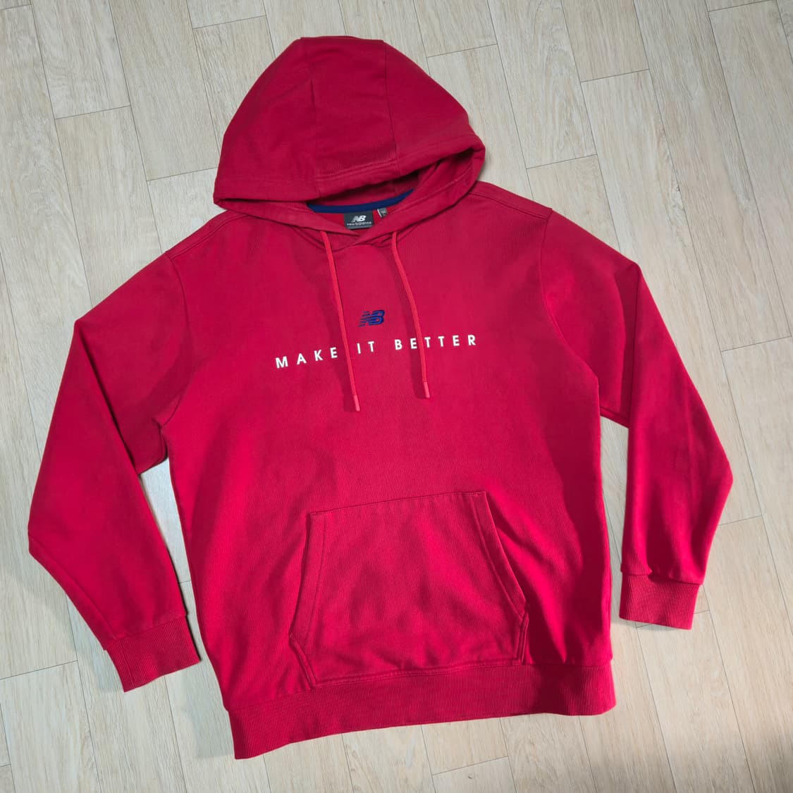 뉴발란스 헤리티지 레드 후드티 L 상품이미지1