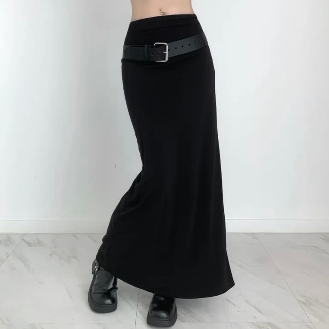 절개 맥시 롱스커트 상품이미지1