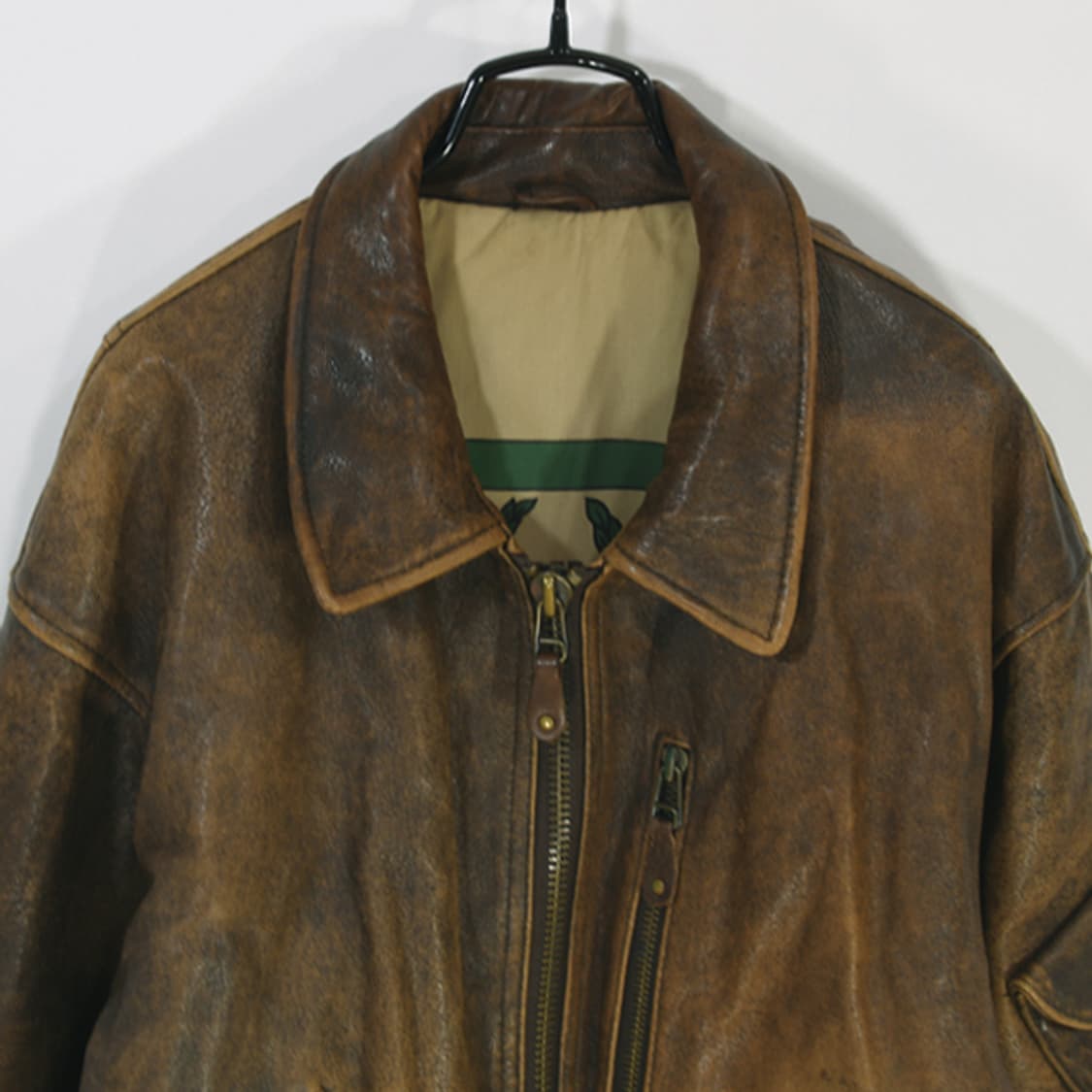 90s MUW COMPANY 레더플라이트재킷 상품이미지3