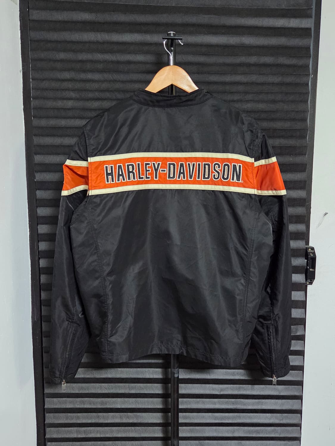 [할리데이비슨] 빅로고 자수 라인 나일론 레이싱 자켓 | 00177 상품이미지7