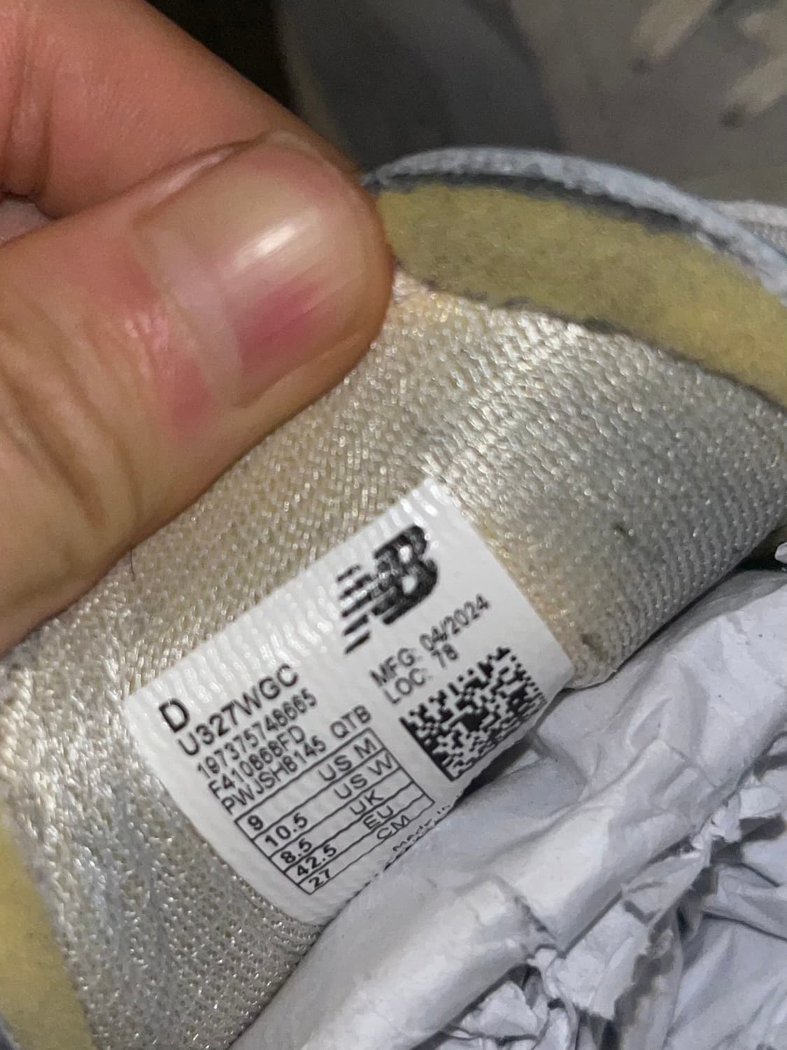 뉴발란스327스트레이트 New Balance U327WGC 270사이즈 상품이미지5