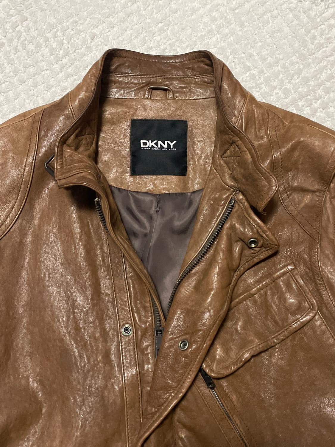 DKNY 웨스턴 무드 램스킨 양가죽 포켓 레더 상품이미지6