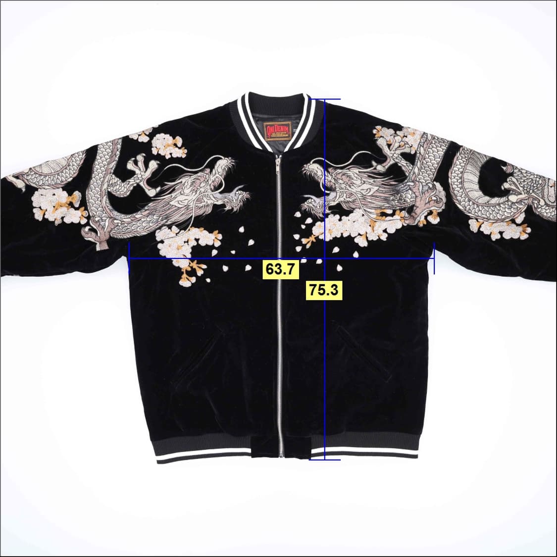 XXL 오니데님 벨벳 드래곤 자켓 0224H1 상품이미지6