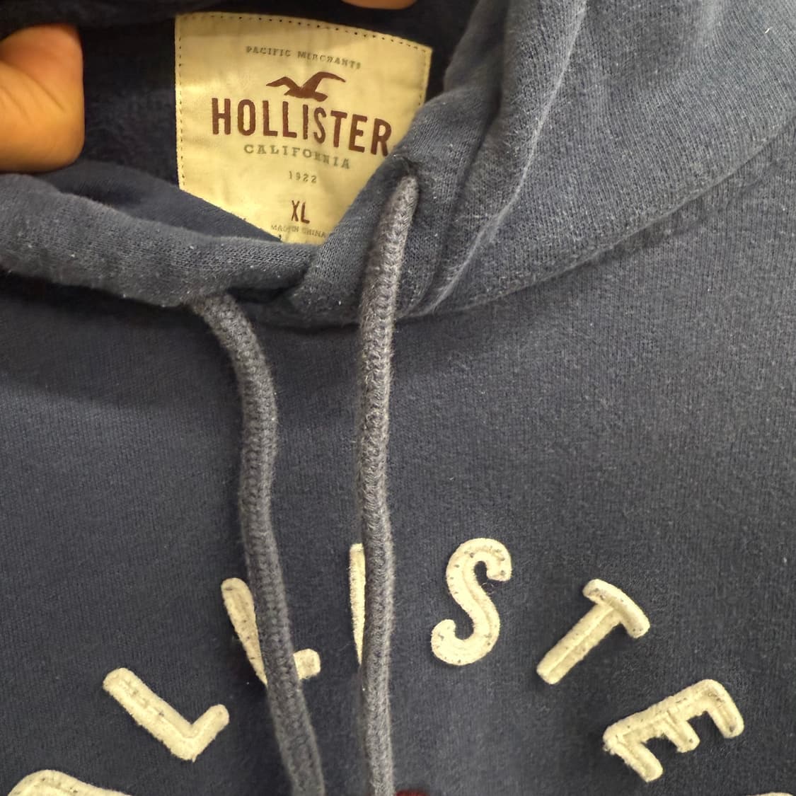 홀리스터 네이비 기모 후드 (XL) 상품이미지2