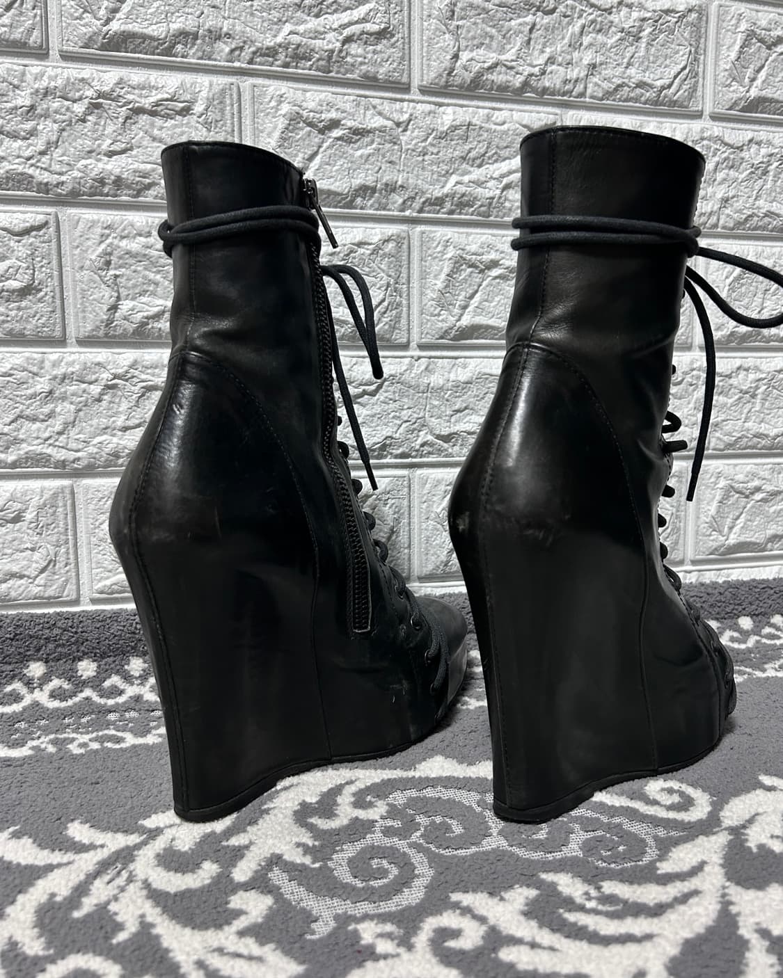 rare* Ann Demeulemeester Lace-up wedge 상품이미지5