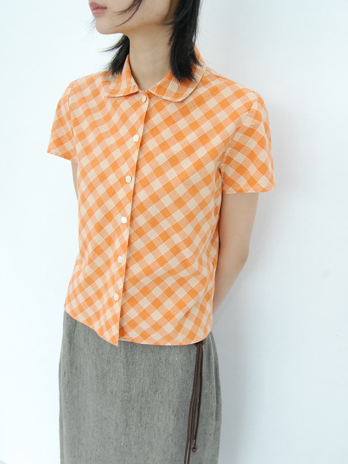 Pageboy check blouse 상품이미지2