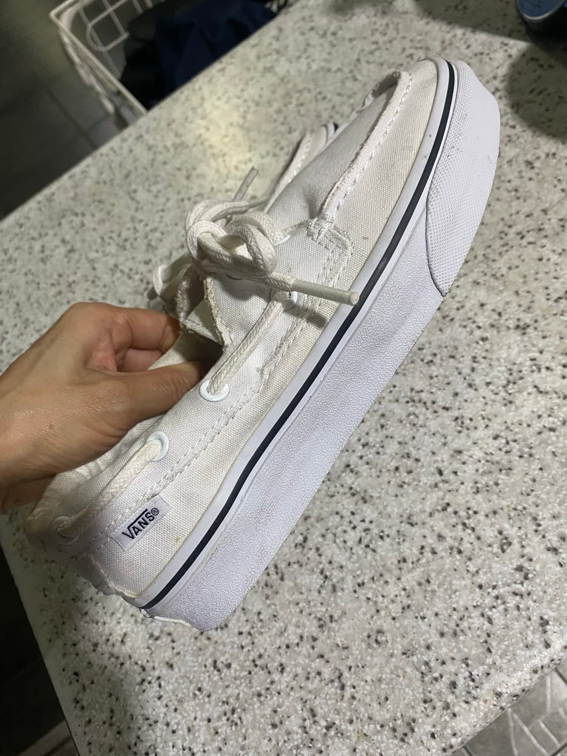 반스 흰색 보트화  상품이미지1