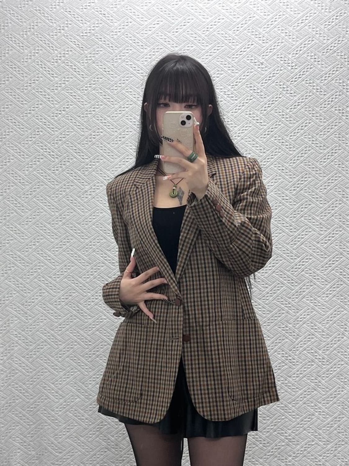 지방시 모던시크 캐주얼 울 체크 블레이저 자켓 90 C10431 상품이미지2