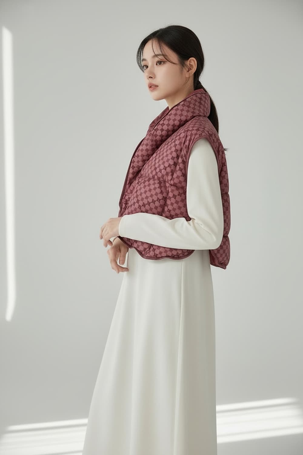 셀린느 마카담 패턴 숄 패딩 베스트 F 상품이미지1