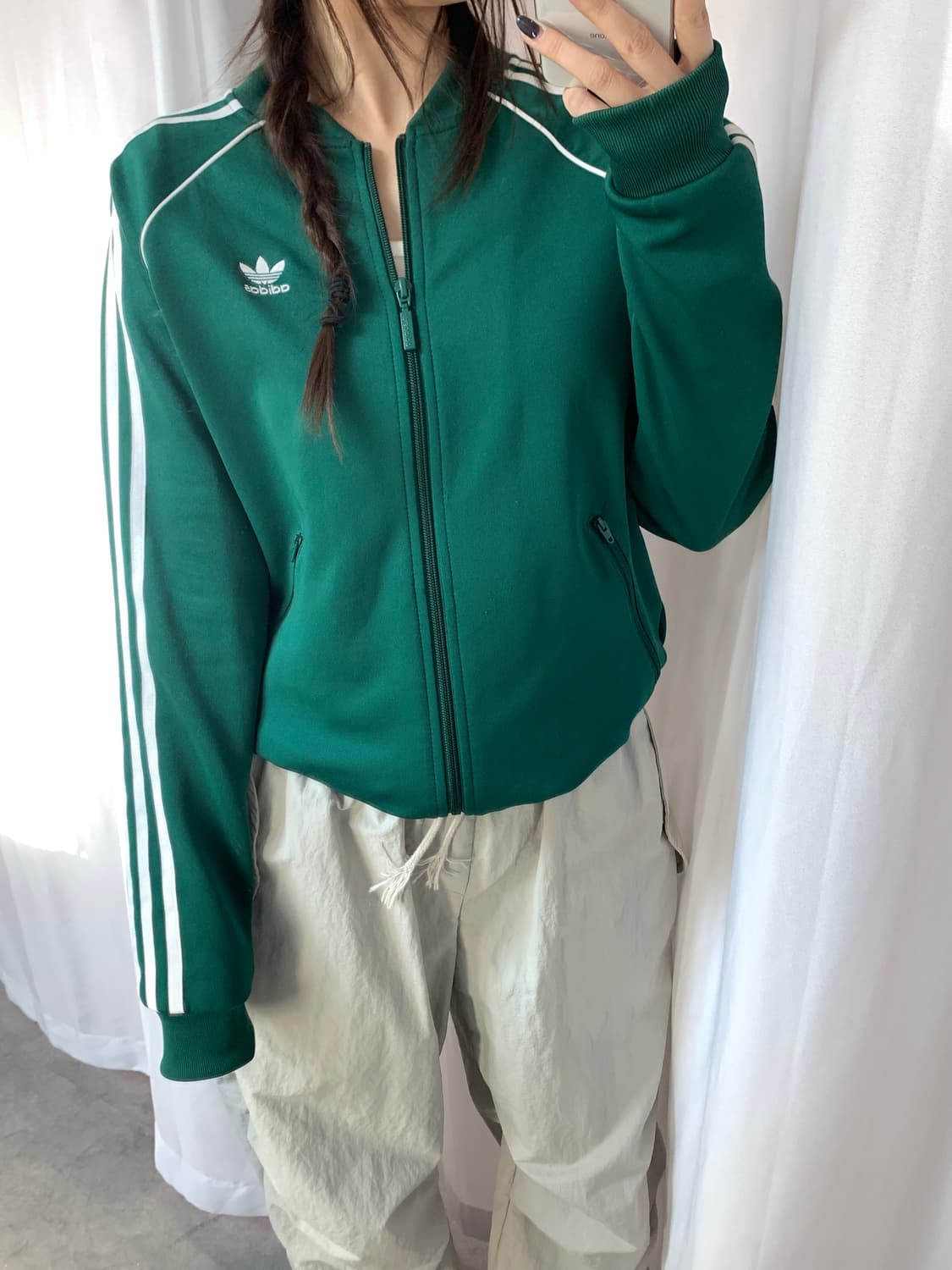 Adidas 아디다스 딥그린 슈퍼스타 트랙탑 상품이미지7