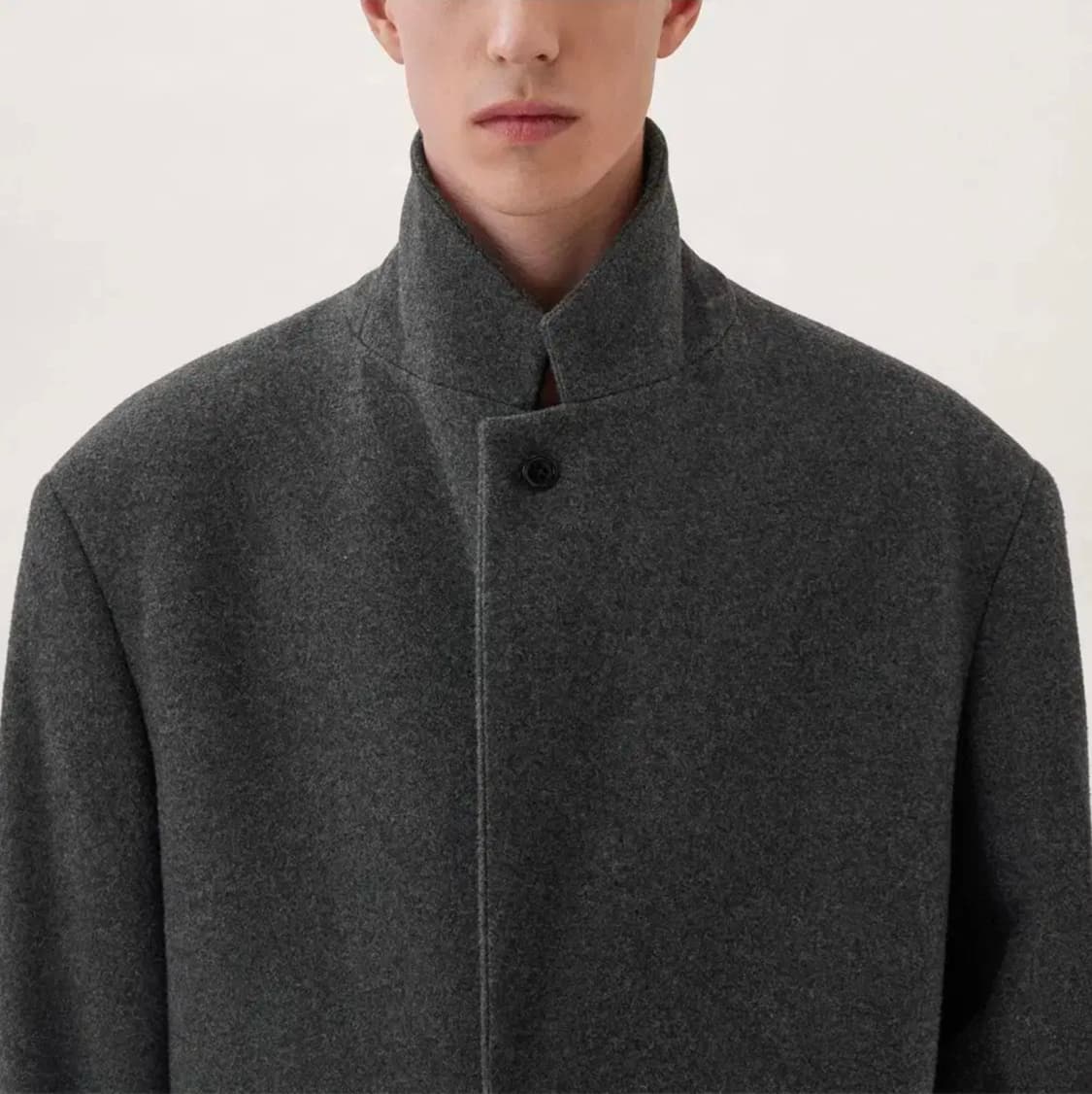 르메르 코트 소프트 펠트 울 체스터필드 코트 그레이 신 (오버사이즈 핏) 상품이미지10