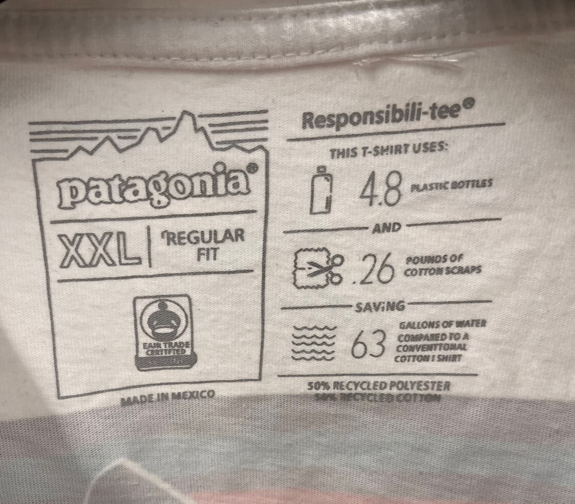 파타고니아 Responsibili-tee 반팔티 XXL 상품이미지4