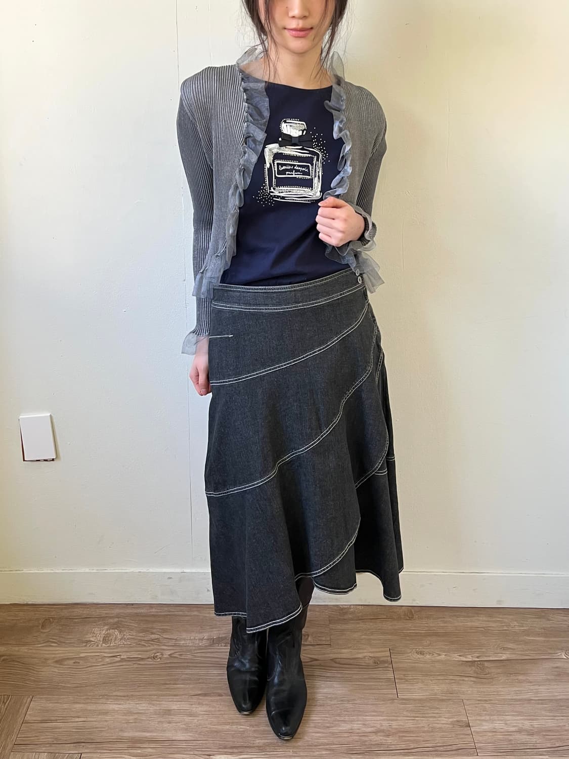 SPECCHIO 프릴 플리츠 가디건 상품이미지7