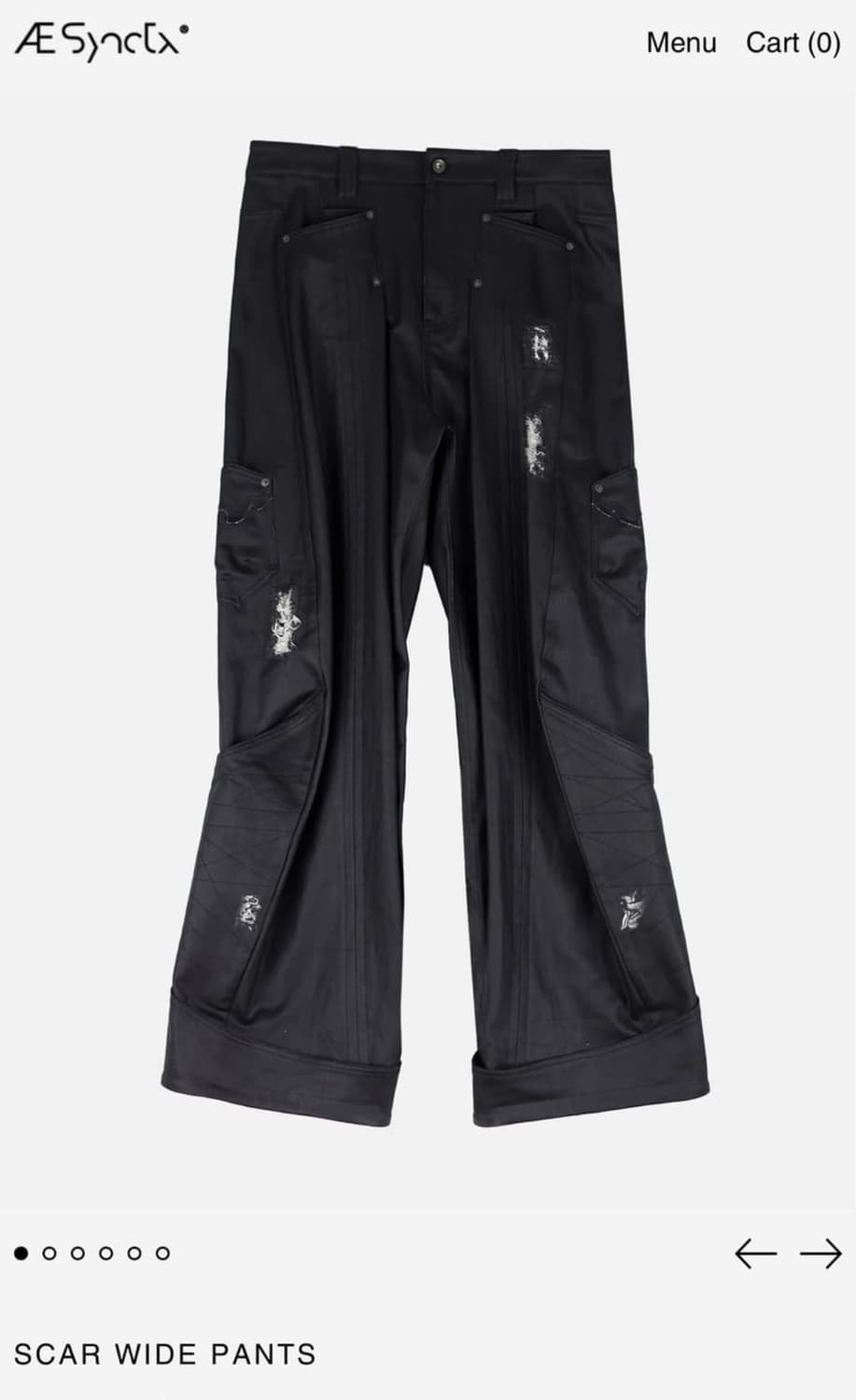[L] 에이시네틱스 scar wide pants 상품이미지1