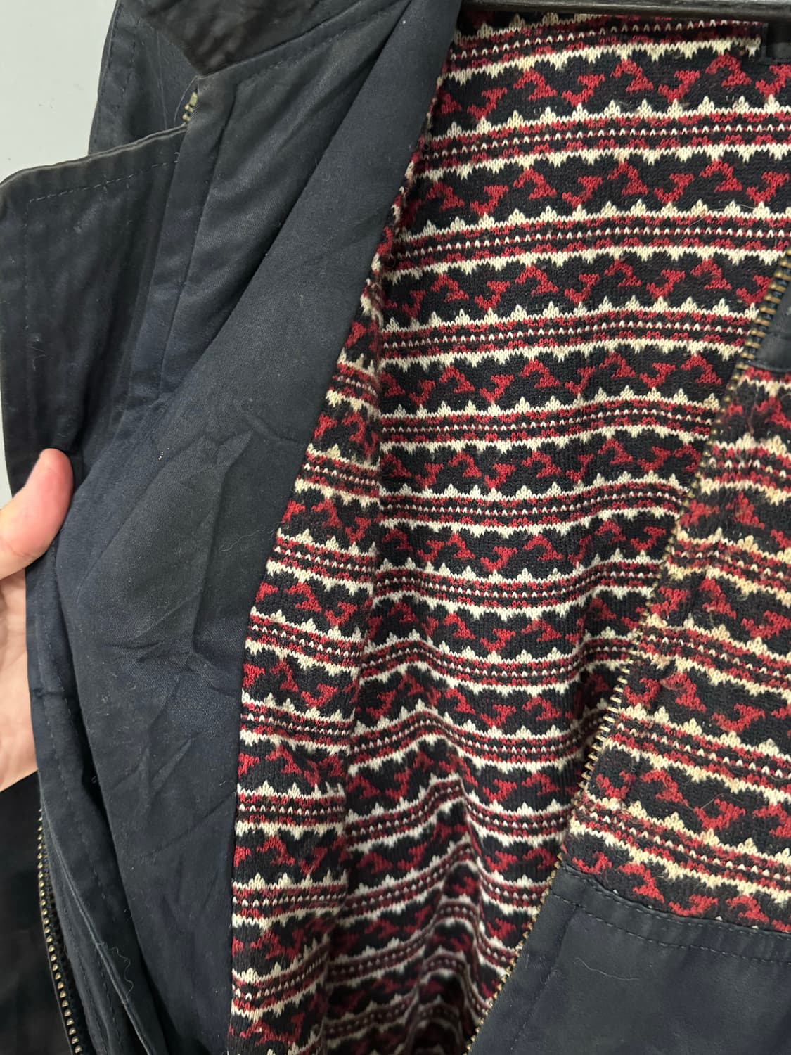 90s 마이크버니즈 에스닉 레더 봄버자켓 상품이미지6