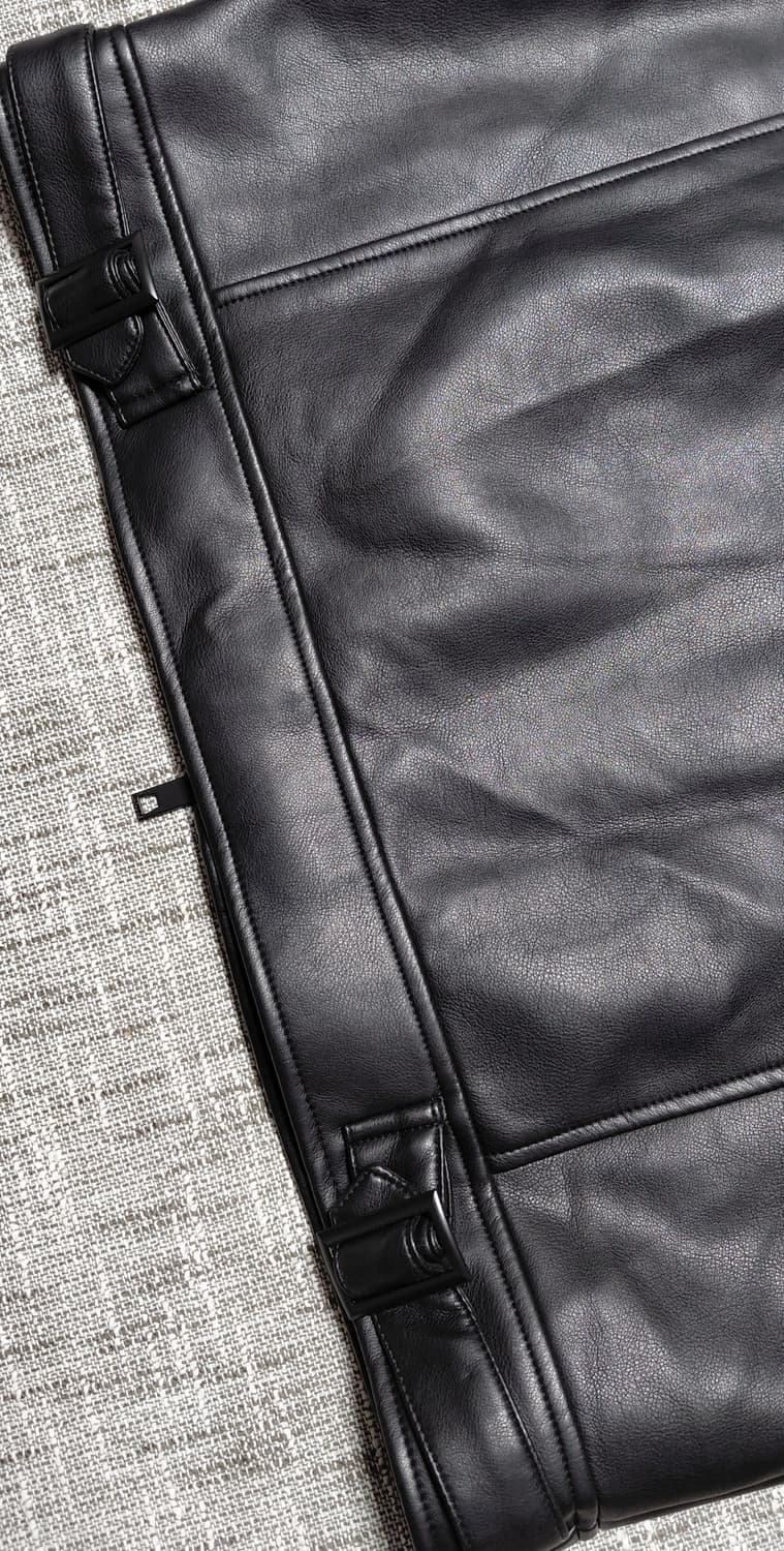 [S/남녀공용] 라퍼지스토어 버핑레더 미니멀 퀼팅 자켓 상품이미지10