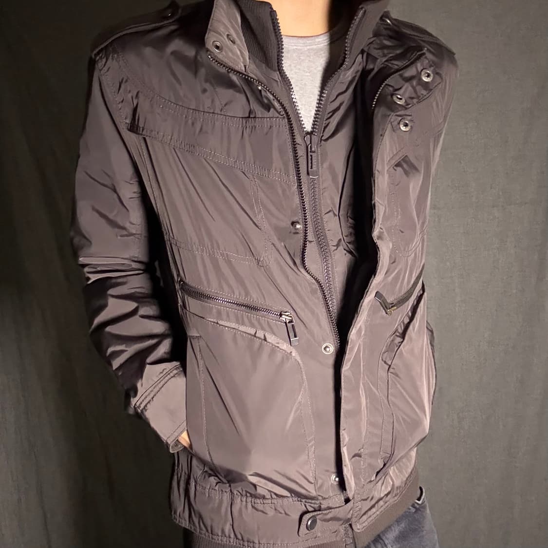 y2k 버커루 자켓 그레이 상품이미지3