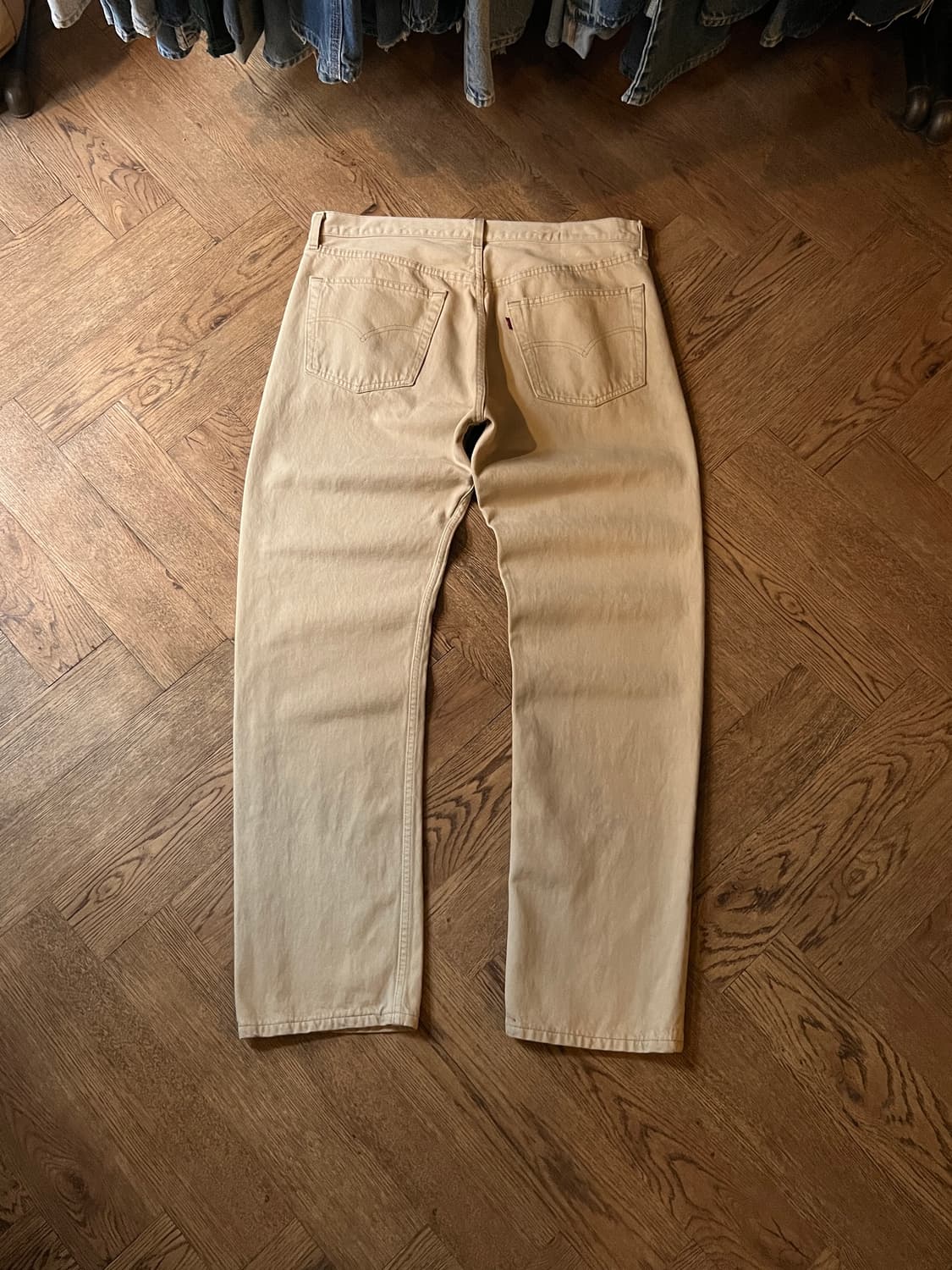 [38]90's 리바이스 501 Made in USA 베이지 데님 팬츠 상품이미지8