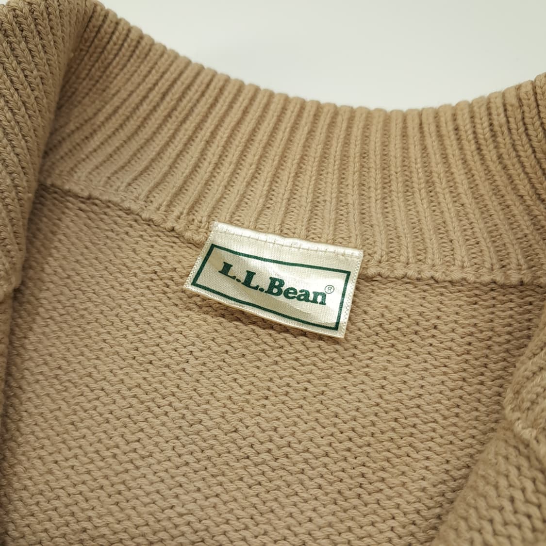 CL107 M 엘엘빈 코튼 리브드 하프 집업 니트 상품이미지3