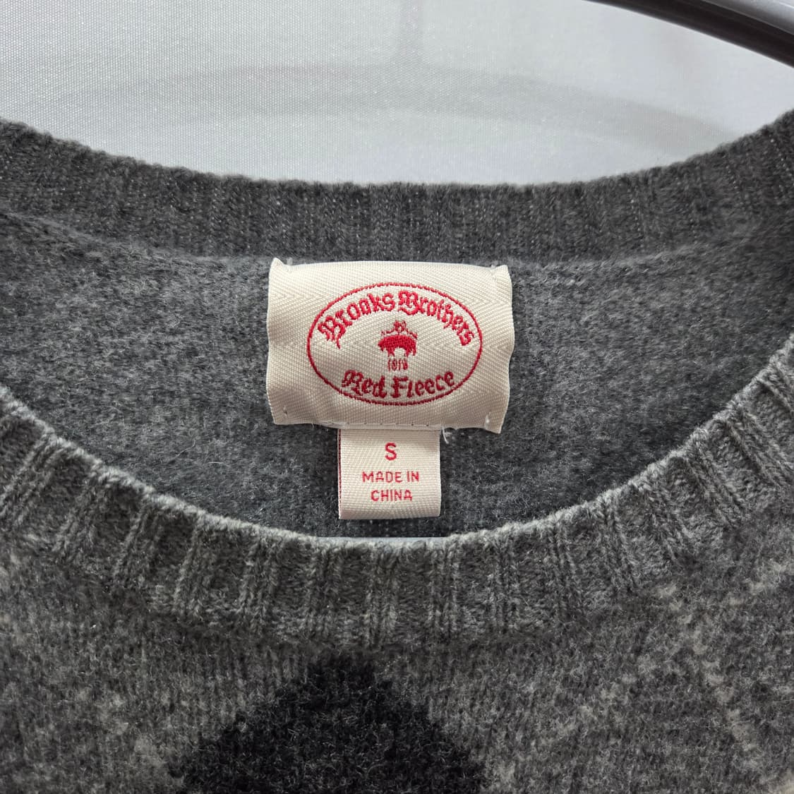 브룩스브라더스 램스울 아가일 니트 S 상품이미지2