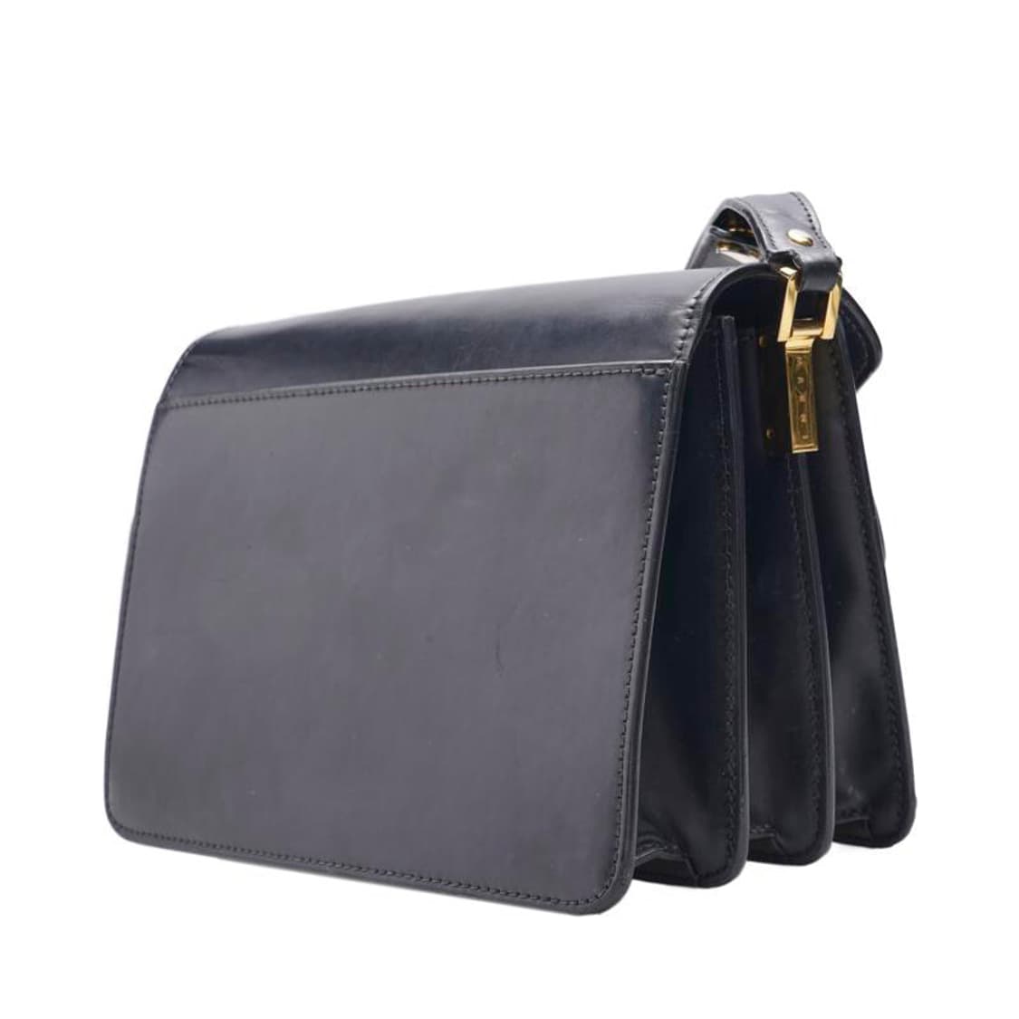 (중고) 마르니 블랙 카프스킨 트렁크 미듐 숄더백 상품이미지2