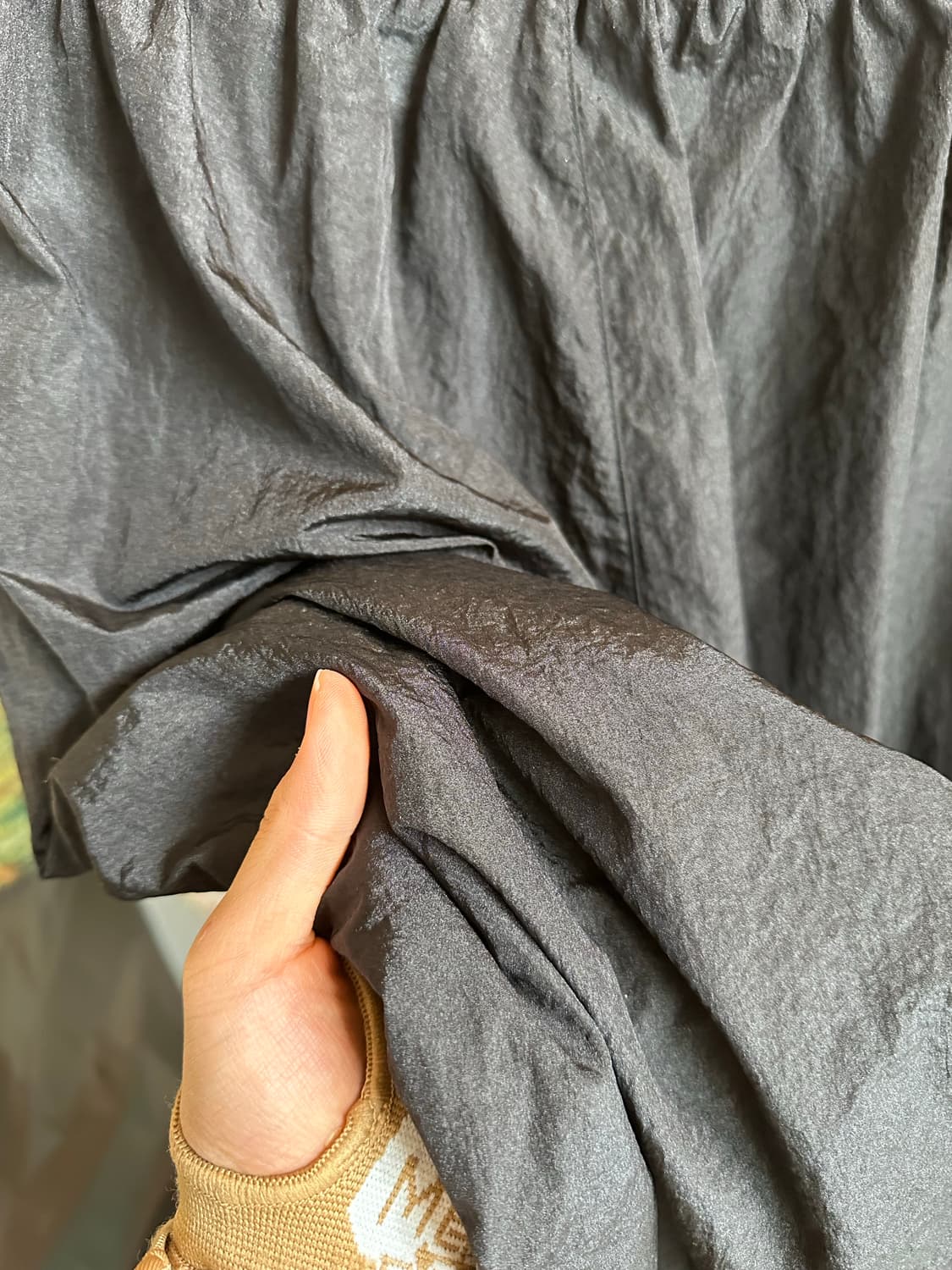 Spinns 블랙 나일론 팬츠 상품이미지4