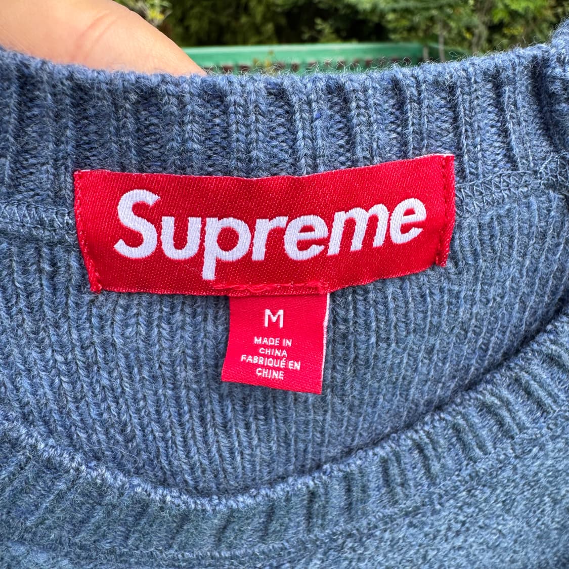 Supreme 테리 스몰 박스로고 스웨터 블루 m 새상품급 상품이미지4