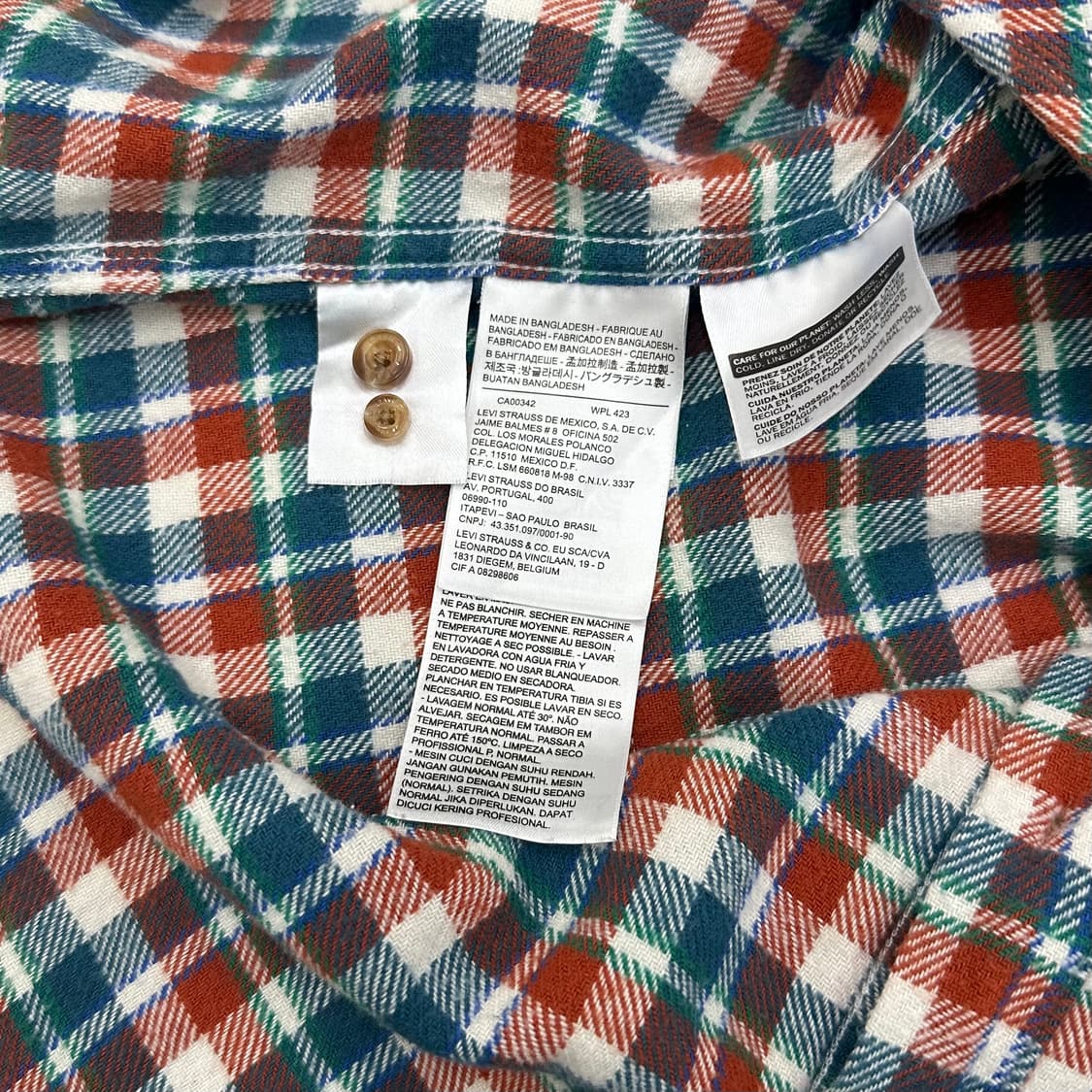 리바이스 체크패턴  플란넬 포켓 셔츠 상품이미지5