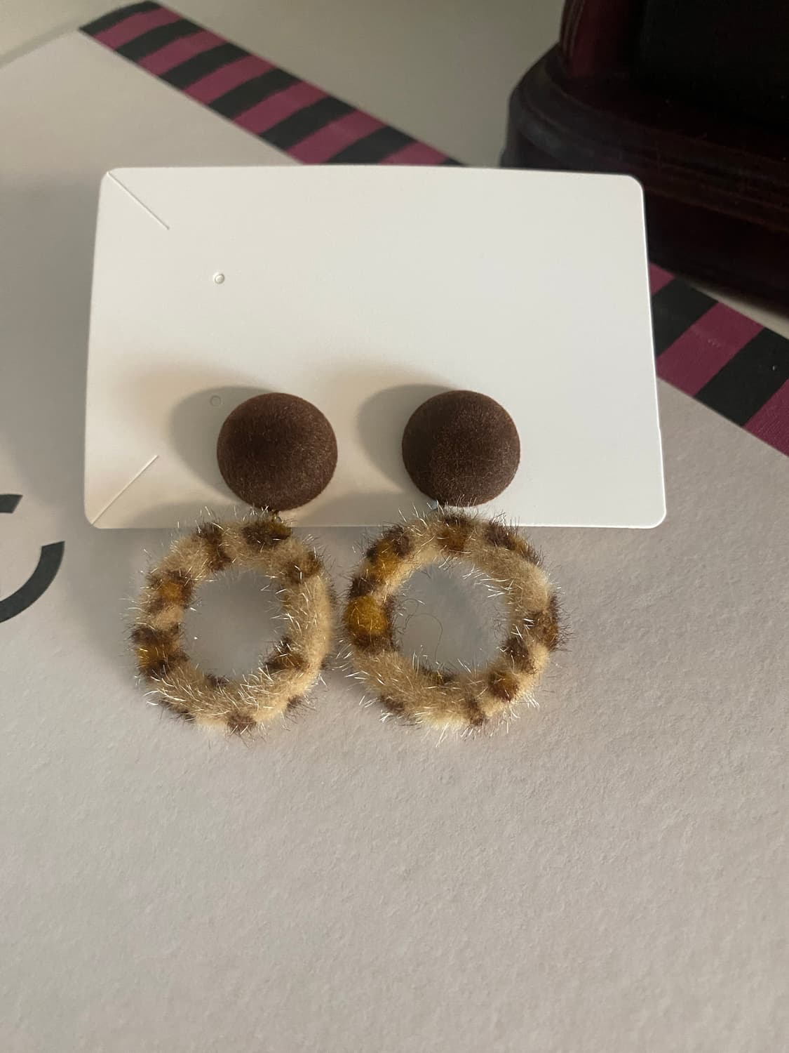 레오파드 귀걸이 귀찌 빈티지 상품이미지3